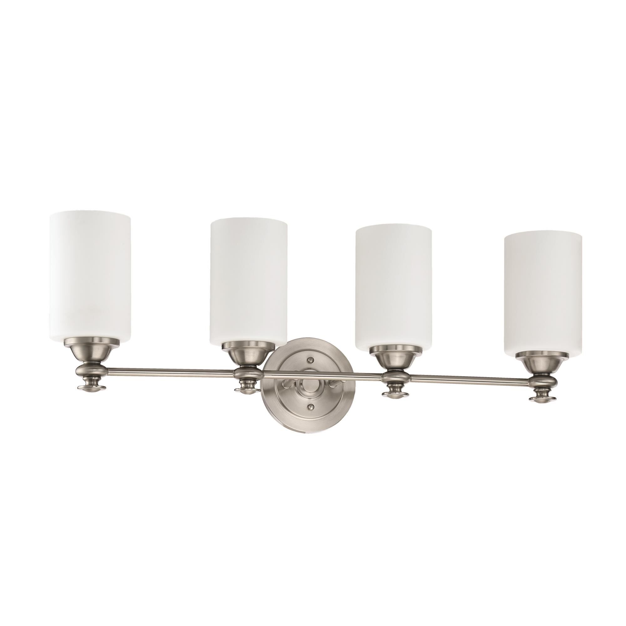 Shown in Brushed Polished Nickel finish and Yes glass and Yes shade and Cylinder accent