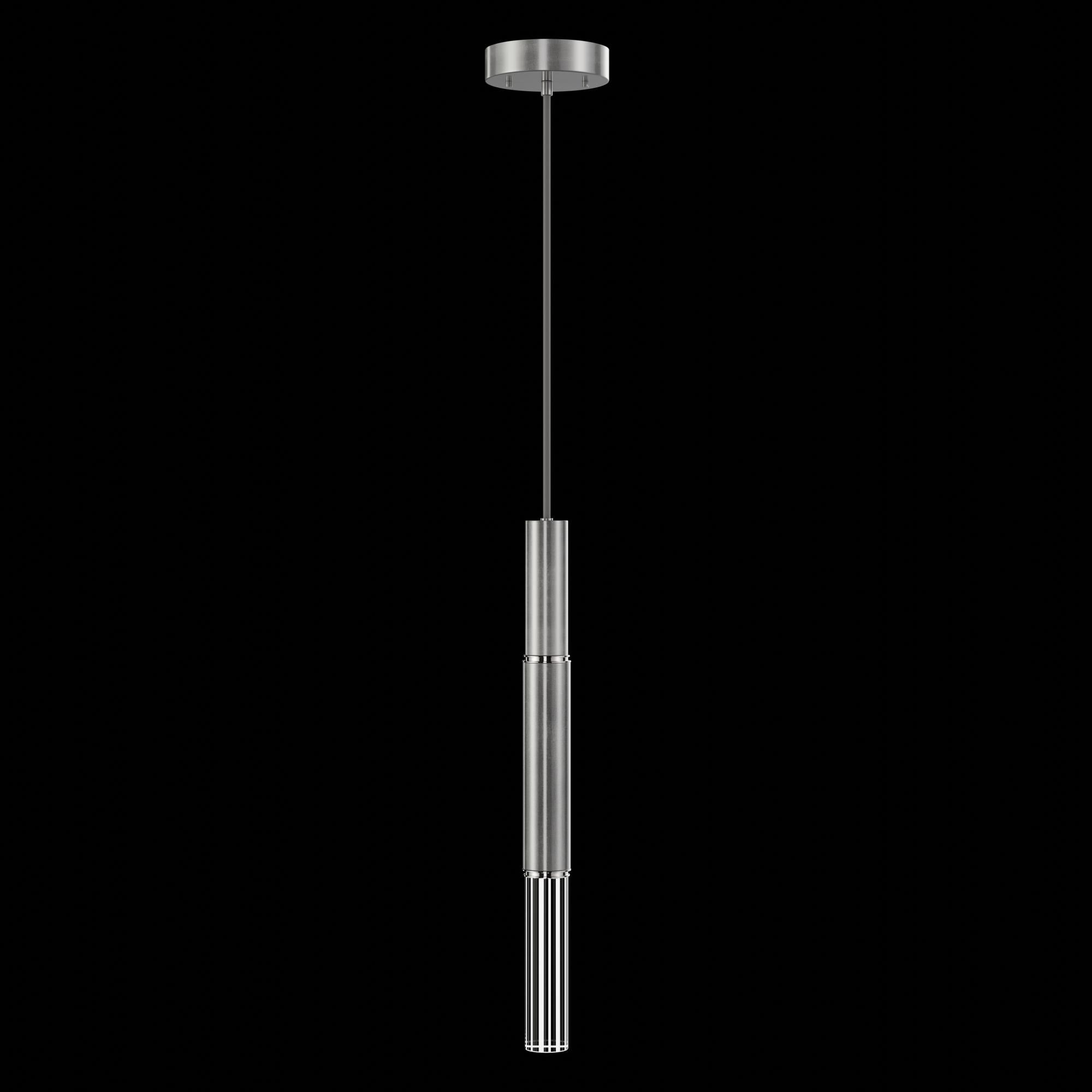 Shown in Silver finish and True crystal and False glass