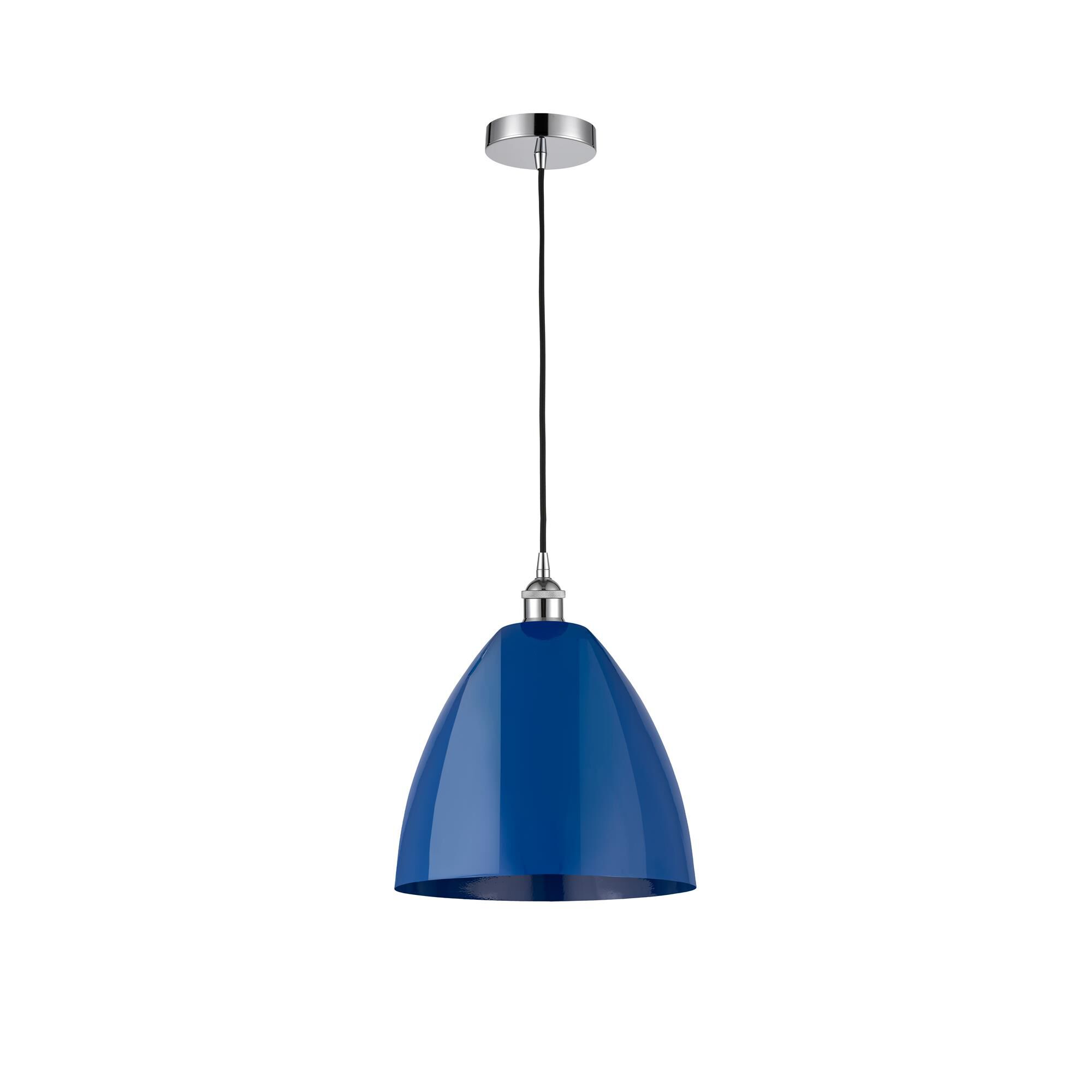 Shown in Polished Chrome finish and Blue Dome shade