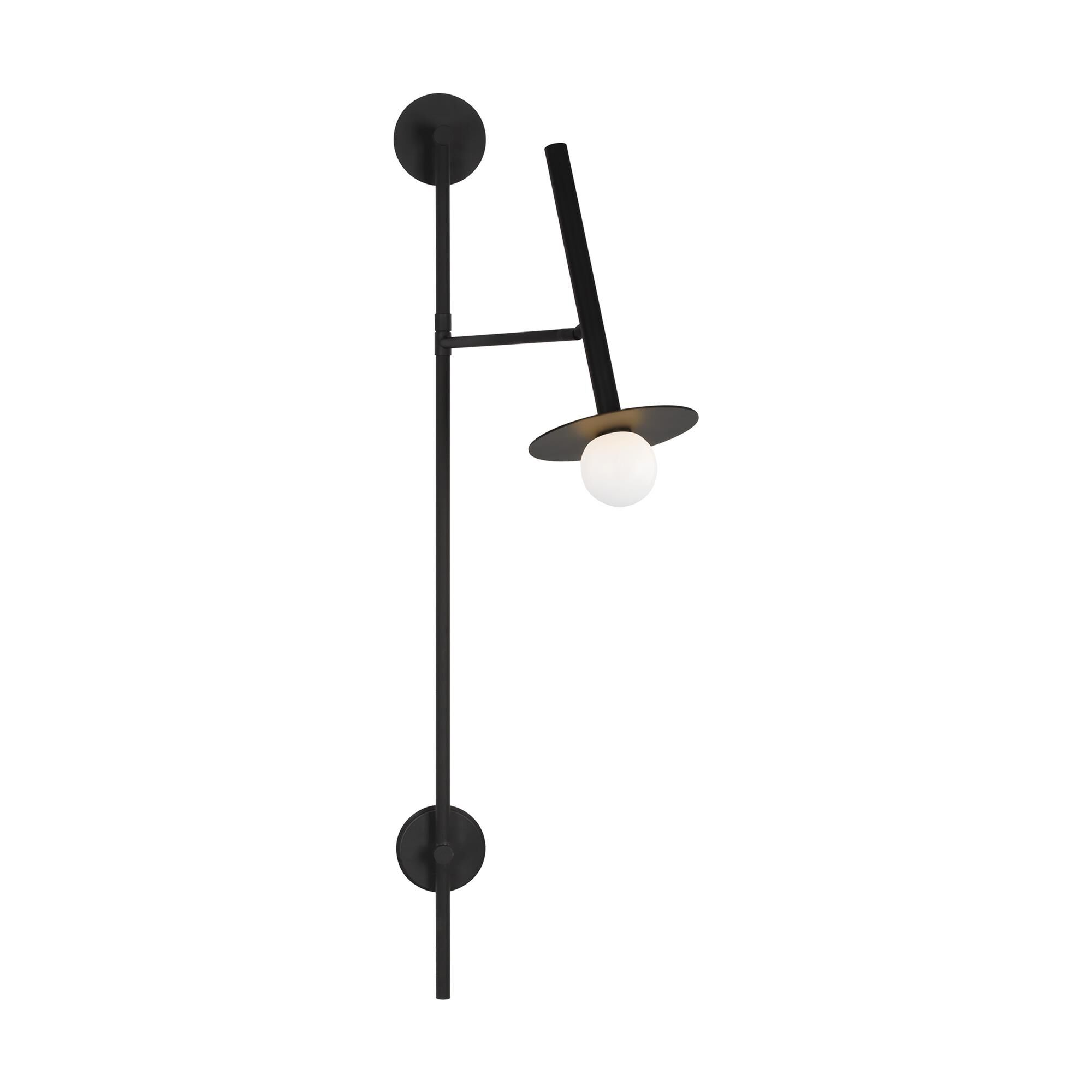 Shown in Midnight Black finish and Milk Whitesteel glass