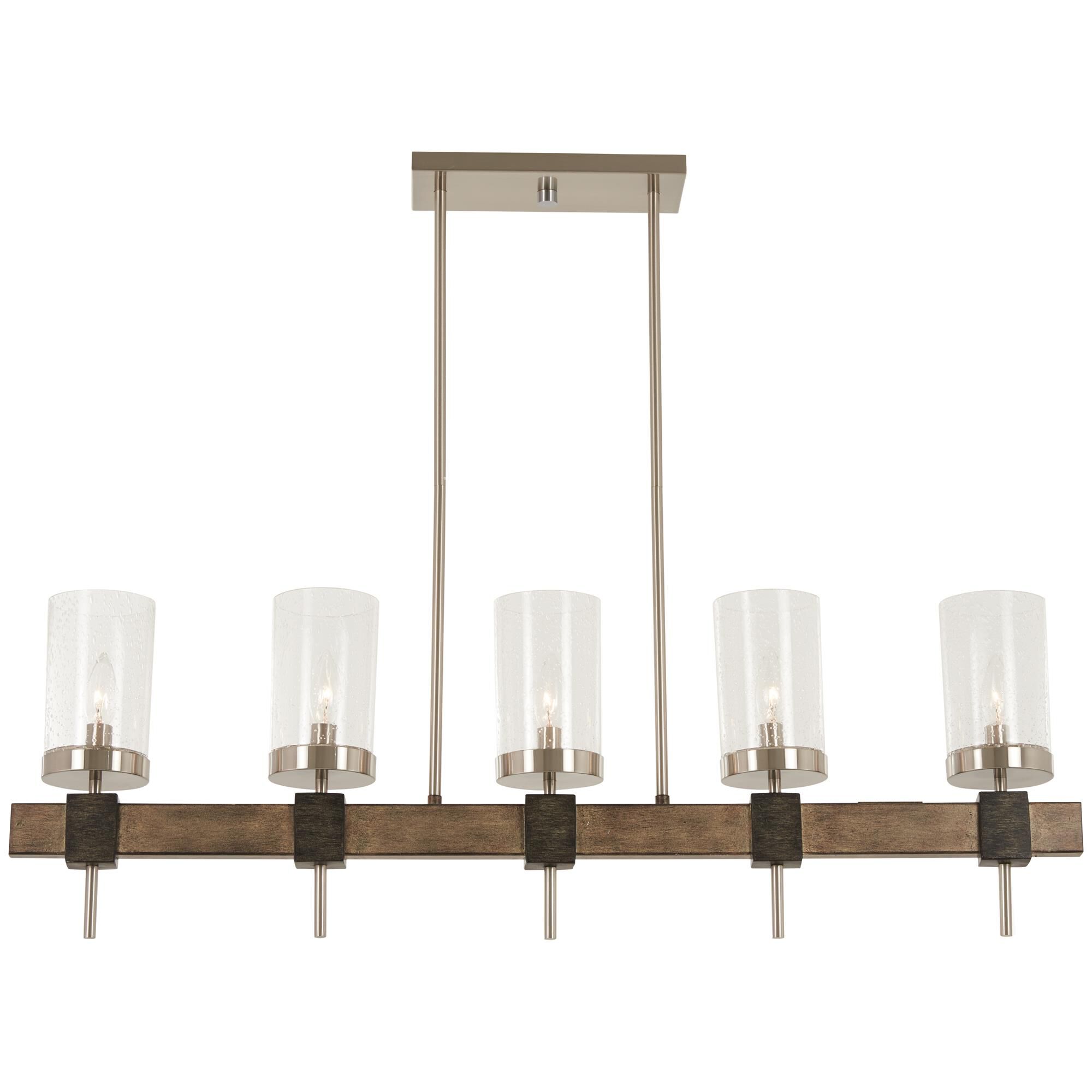 Shown in Stone Grey W/Brushed Nickel finish and Clear Seedy glass