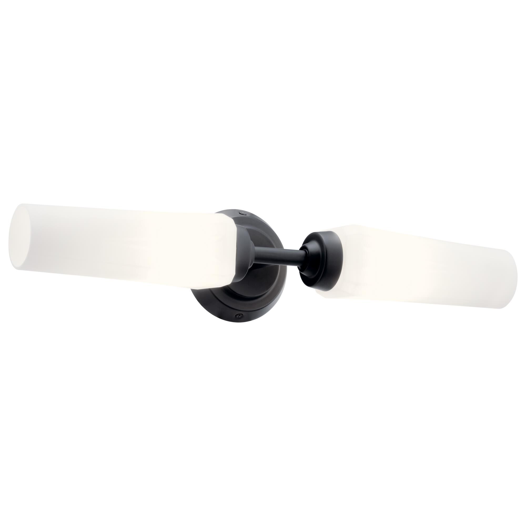Shown in Black finish and Satin Etched Cased Opal glass