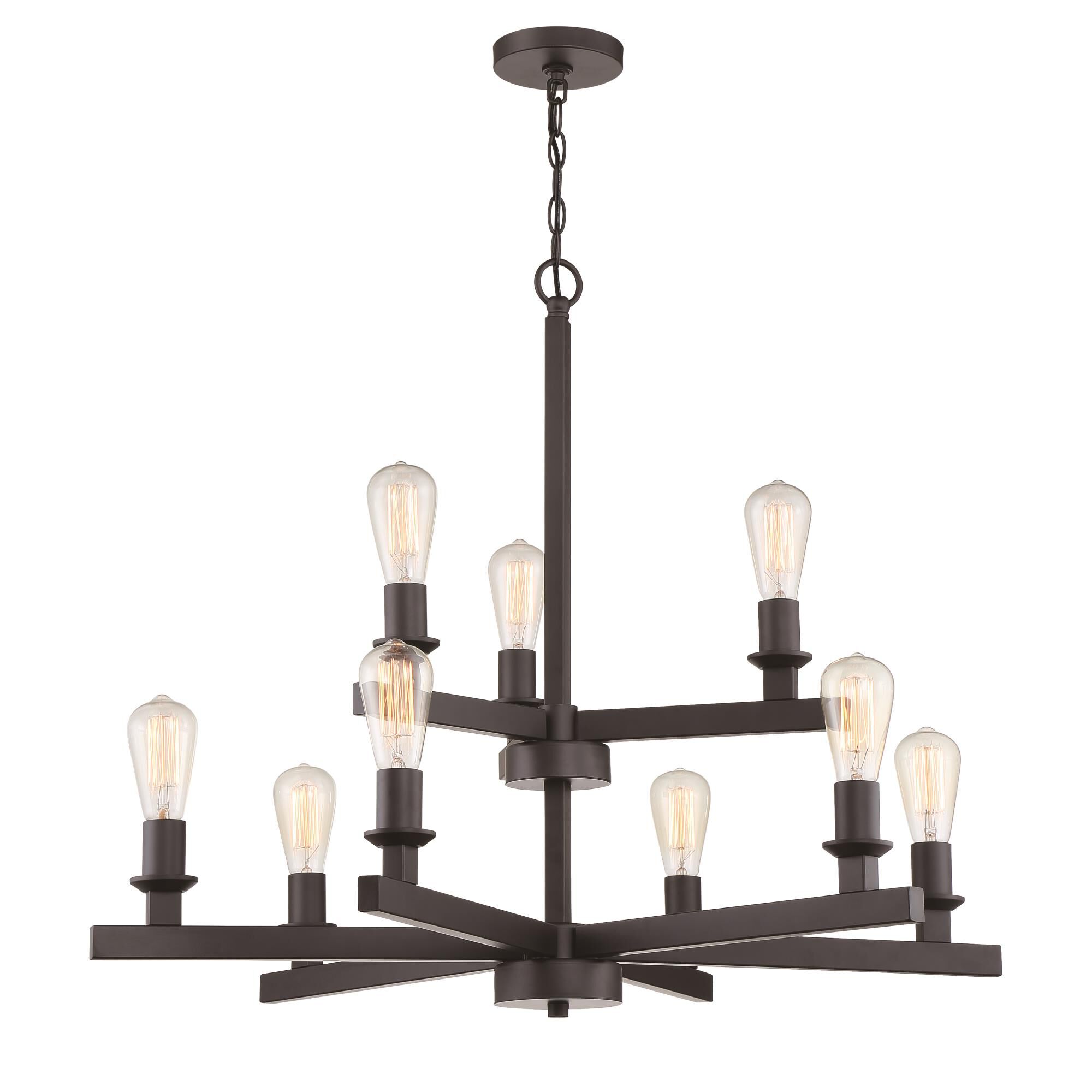 Chicago 34 Inch 9 Light Chandelier by Craftmade