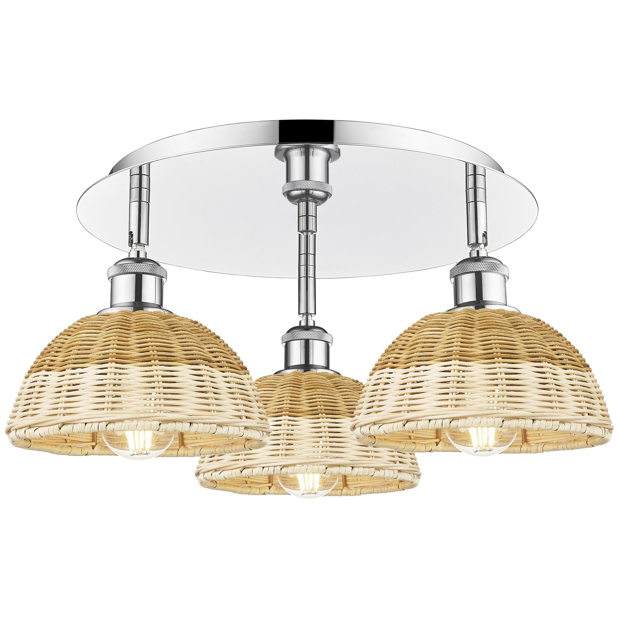 Shown in Polished Chrome finish and Natural shade