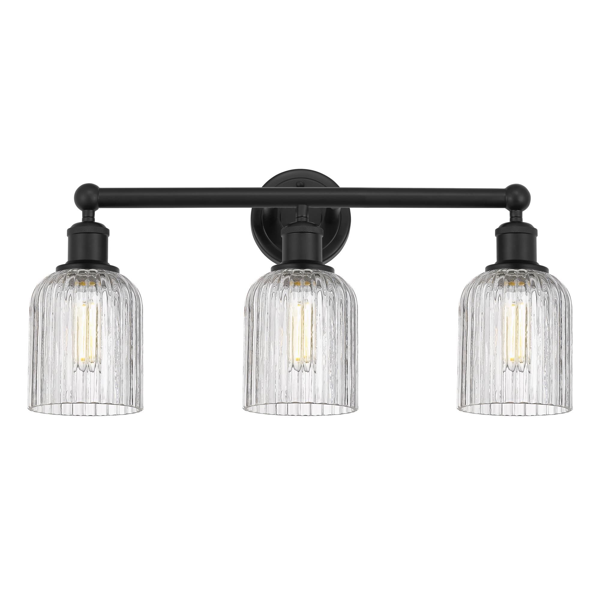 Shown in Matte Black finish and Clear glass