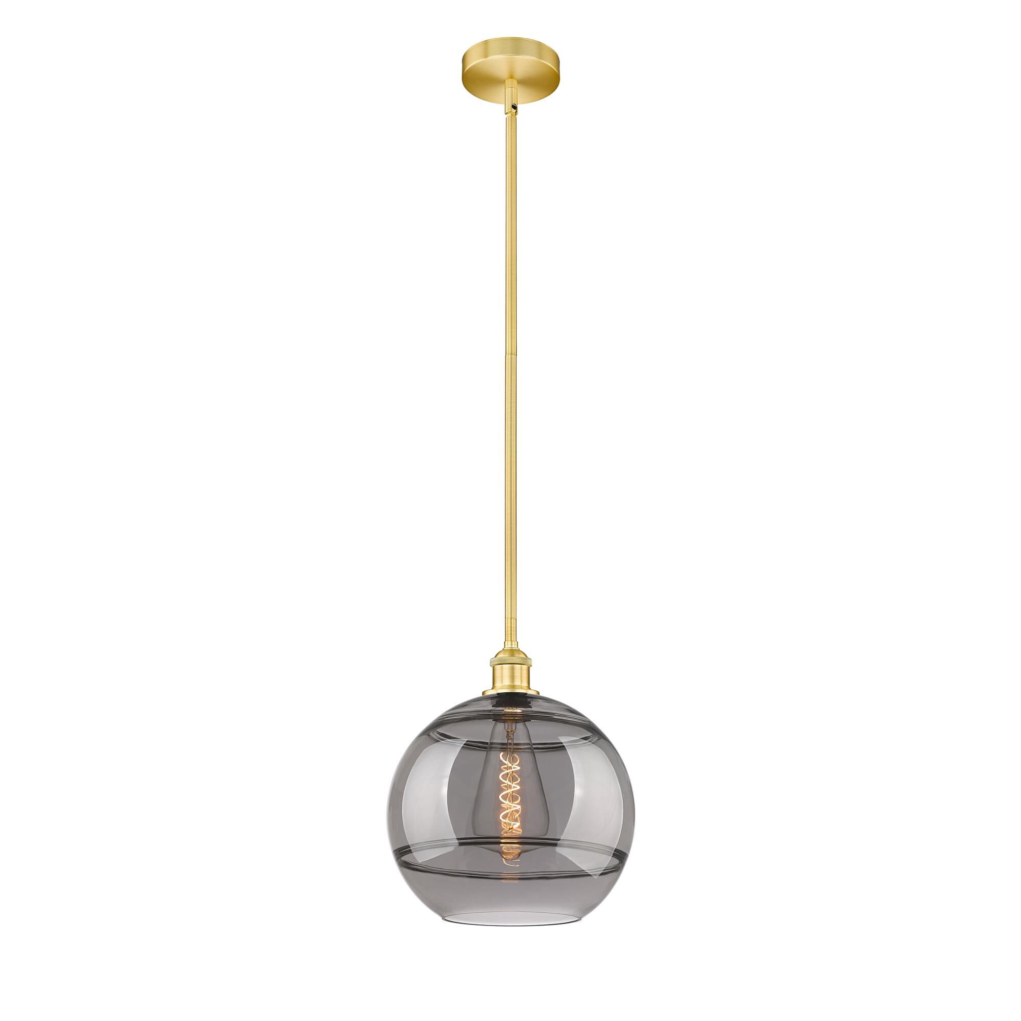 Shown in Satin Gold finish and Light Smoke glass