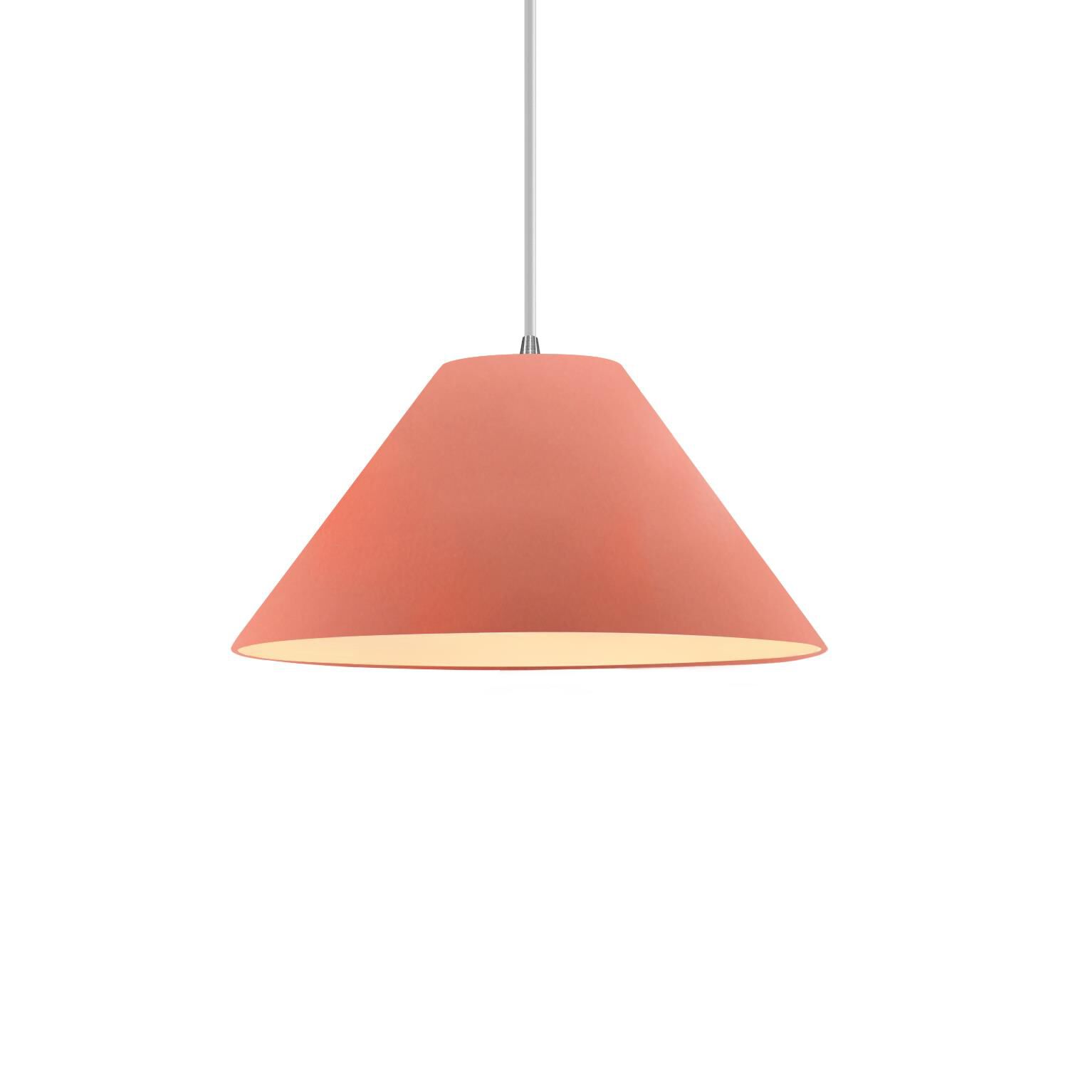 Shown in Brushed Nickel finish and Gloss Blush shade