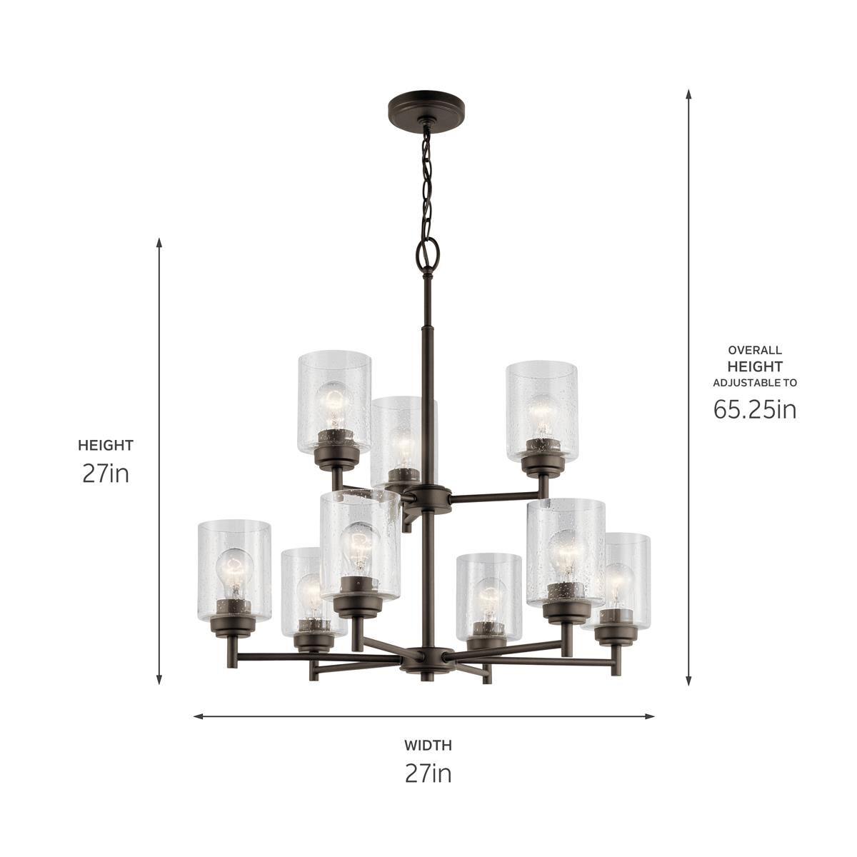 Winslow 27 Inch 9 Light Chandelier by Kichler Lighting