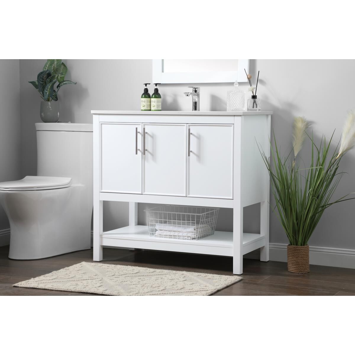 Shown in White finish