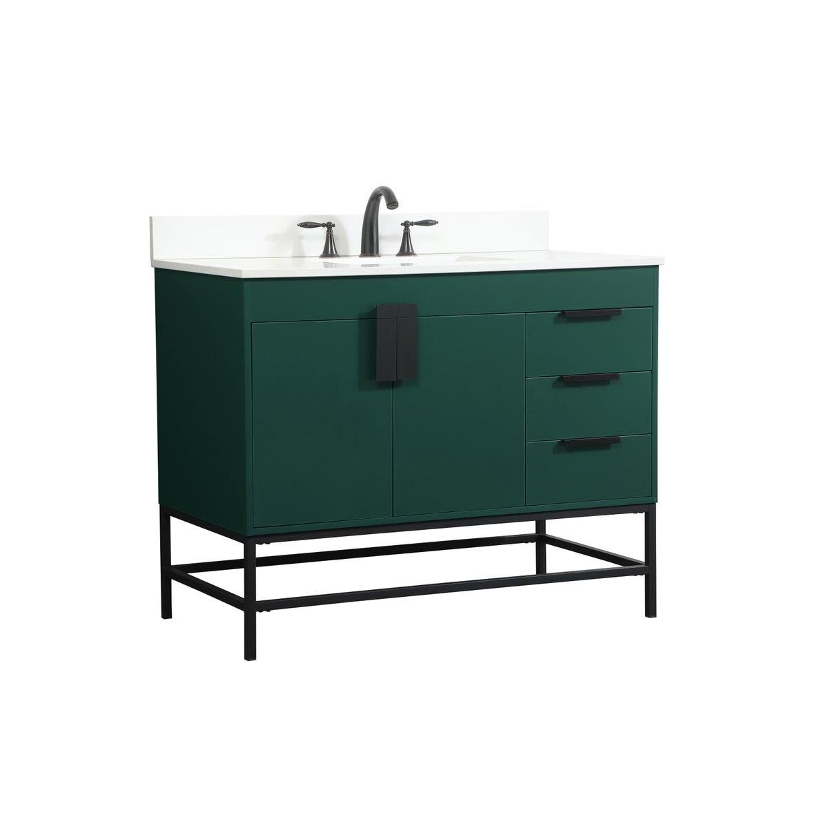 Shown in Green finish and With Backsplash accent