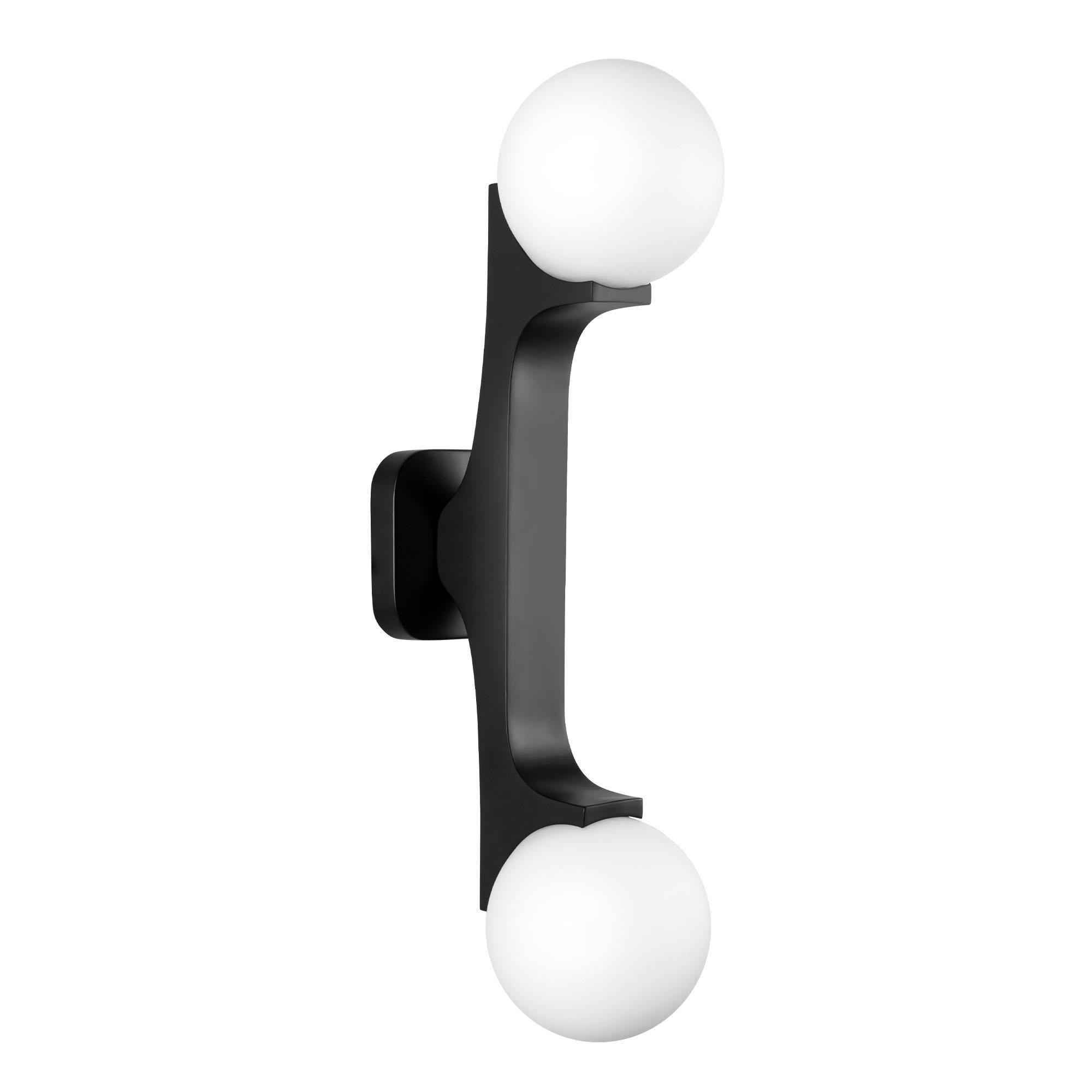 Shown in Black finish and Matte Opal glass