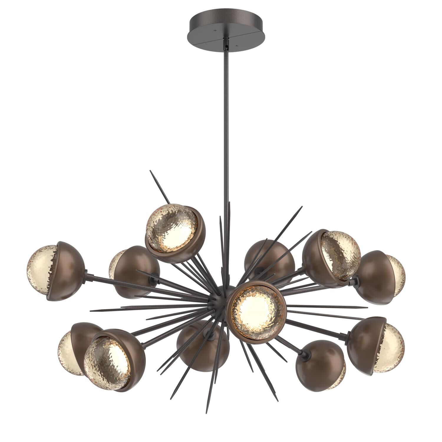Shown in Graphite finish and Amber glass and Burnished Bronze accent