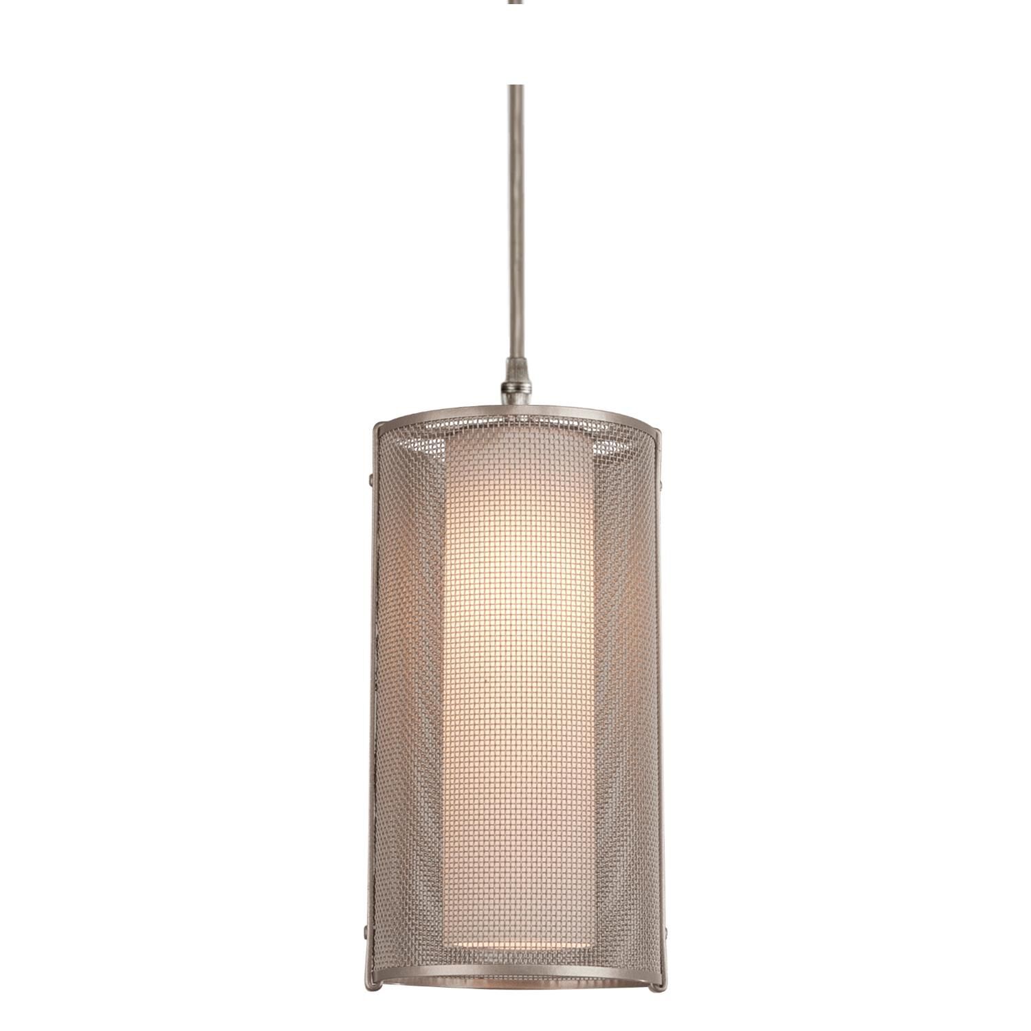 Shown in Metallic Beige Silver finish and Frosted glass