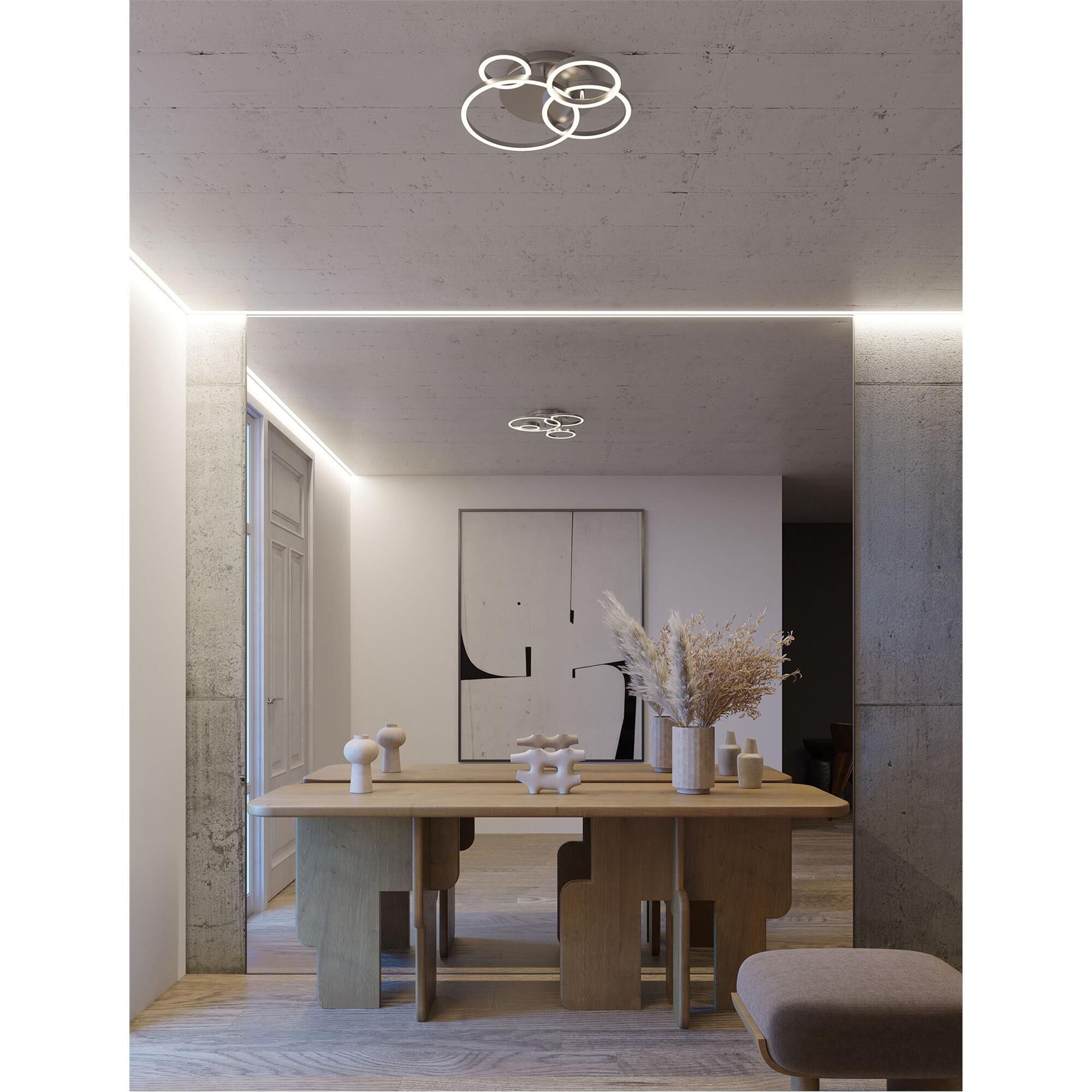 Shown in Satin Nickel finish and Frosted glass
