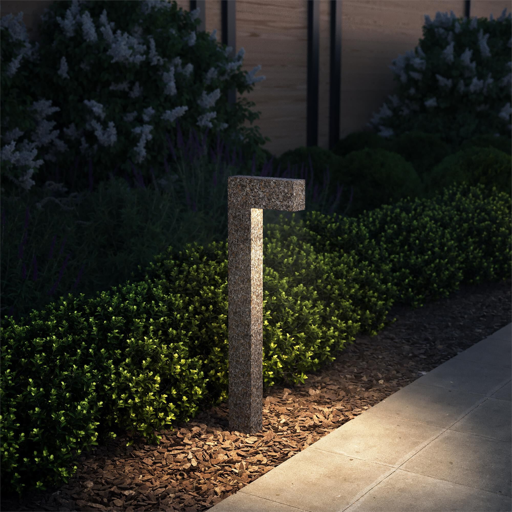 Shown in Quarry Stone finish and Etched Lens glass
