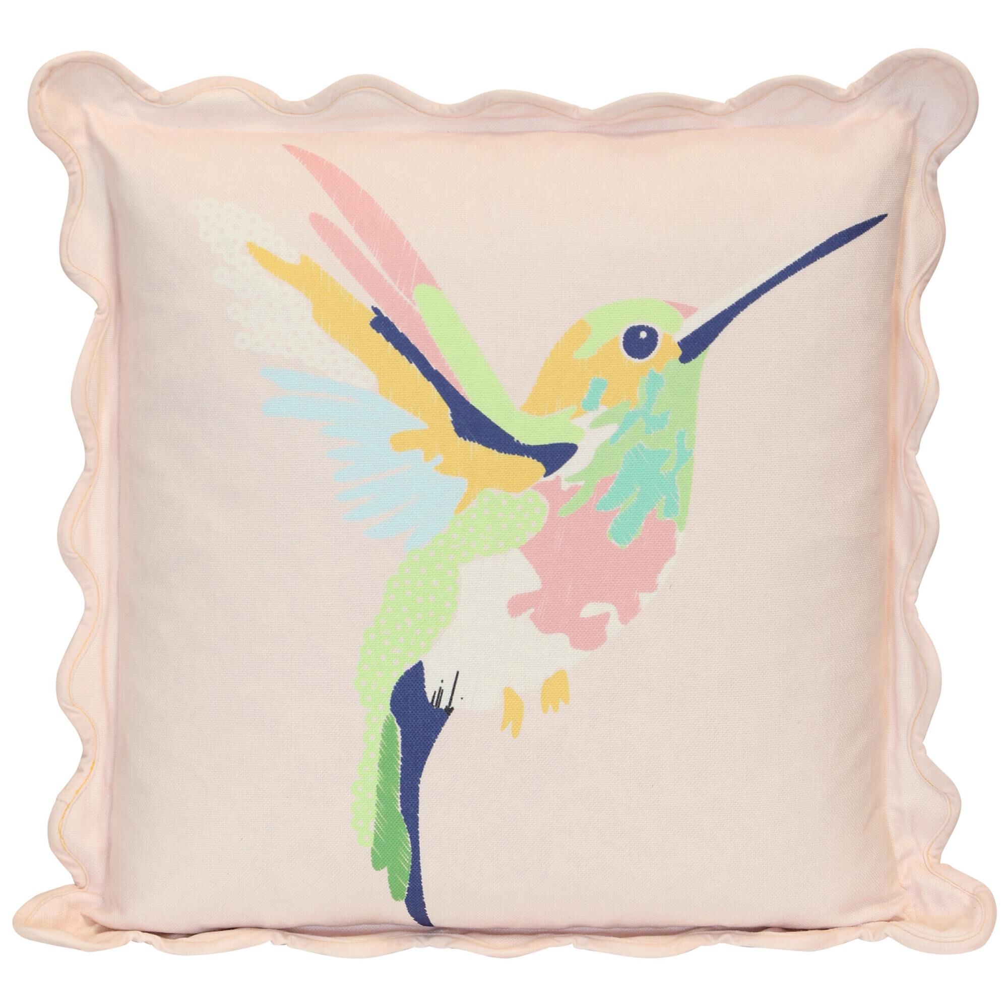 Tamara Day Hummingbird 22 Inch Decorative Pillow by Stylecraft