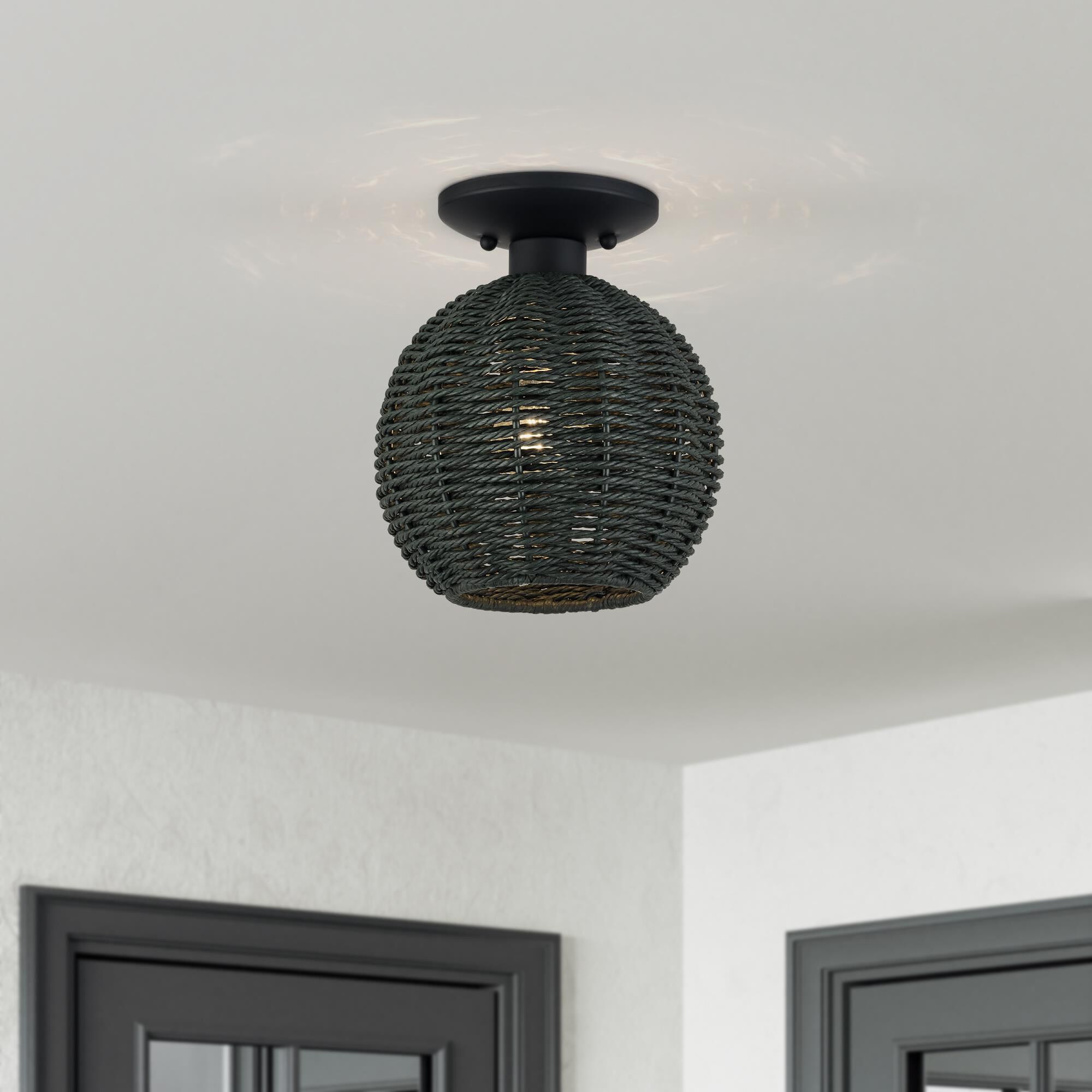 Deluna 8 Inch Semi Flush Mount by Livex Lighting
