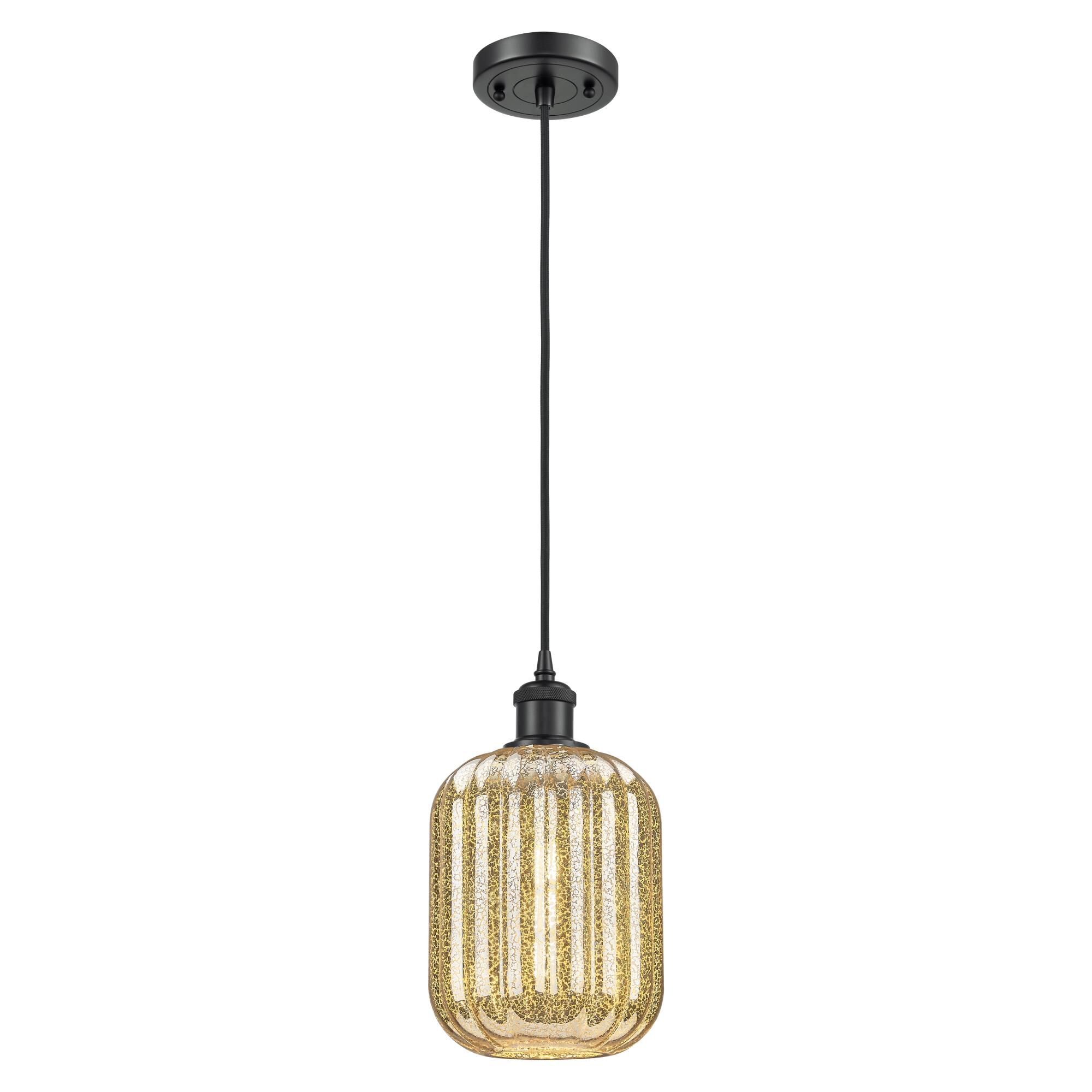 Shown in Matte Black finish and Mercury glass