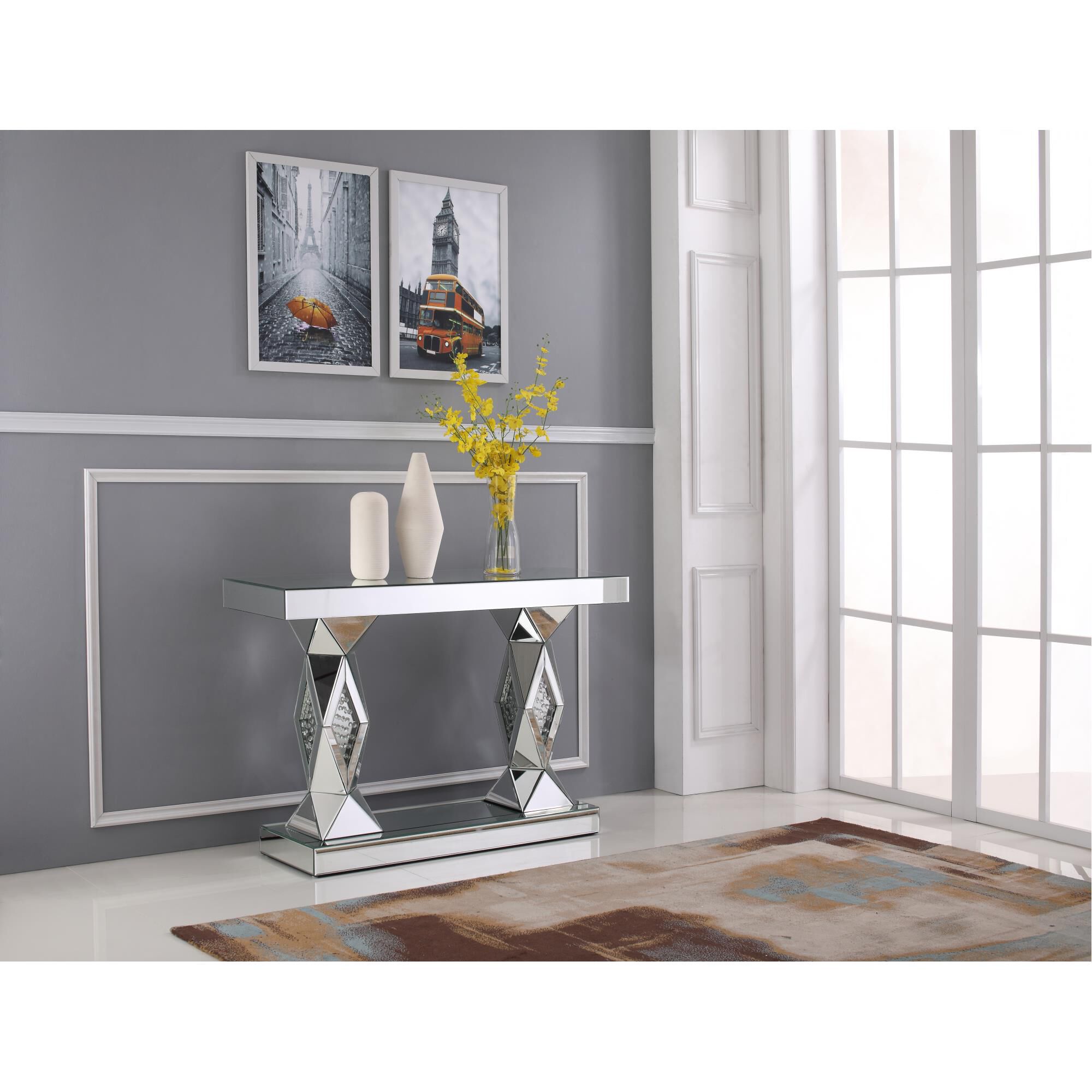 Shown in Clear Mirror finish and Royal Cut - Clear crystal