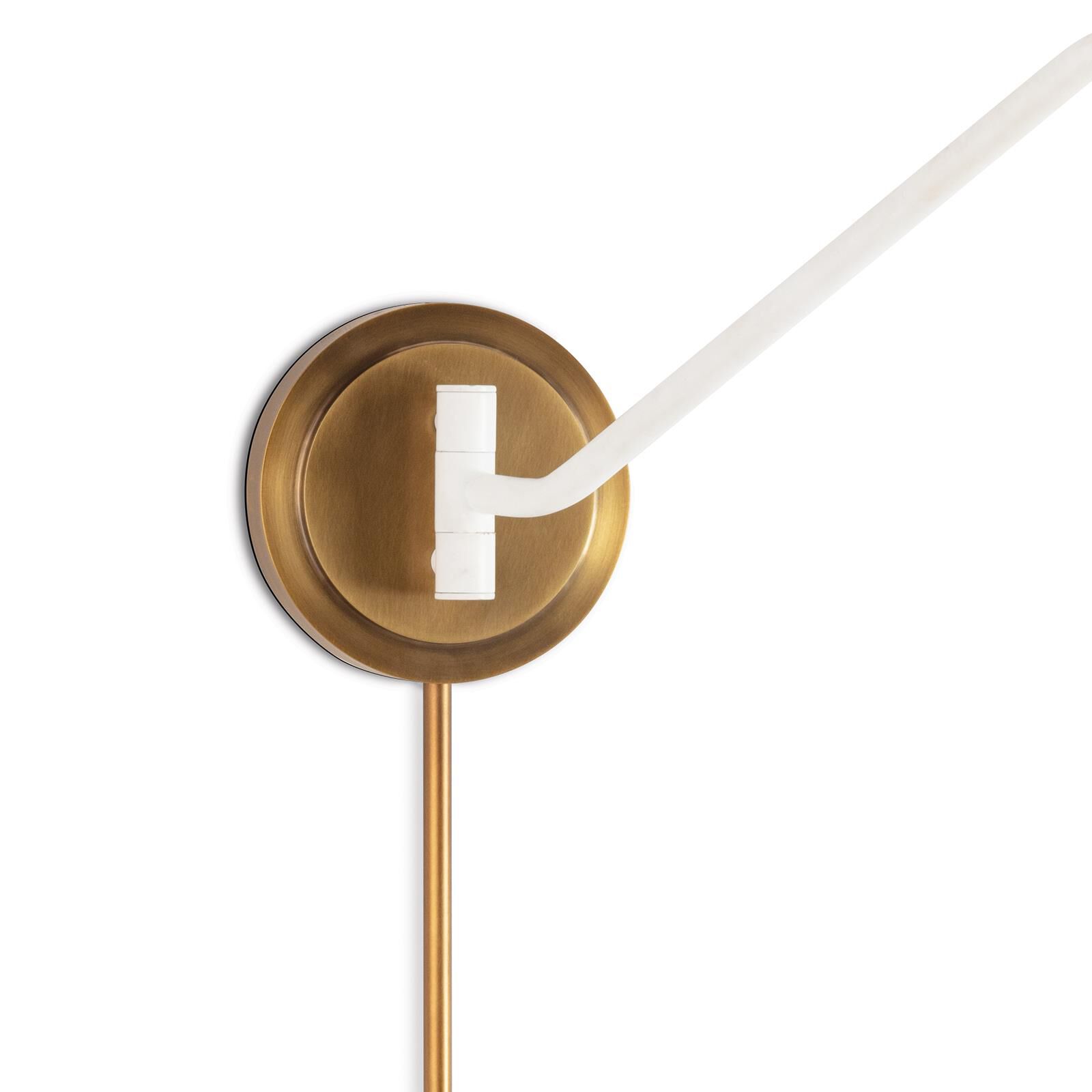 Shown in White finish and - None - shade