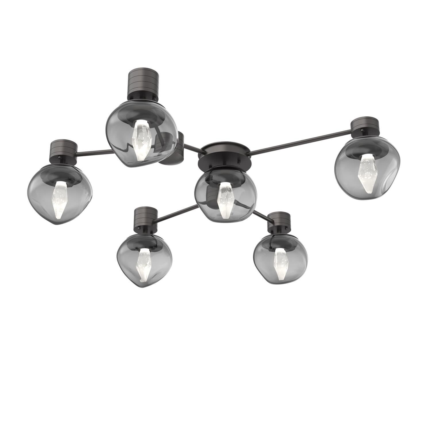Levi Wilson Luna 37 Inch Semi Flush Mount by Hammerton Studio