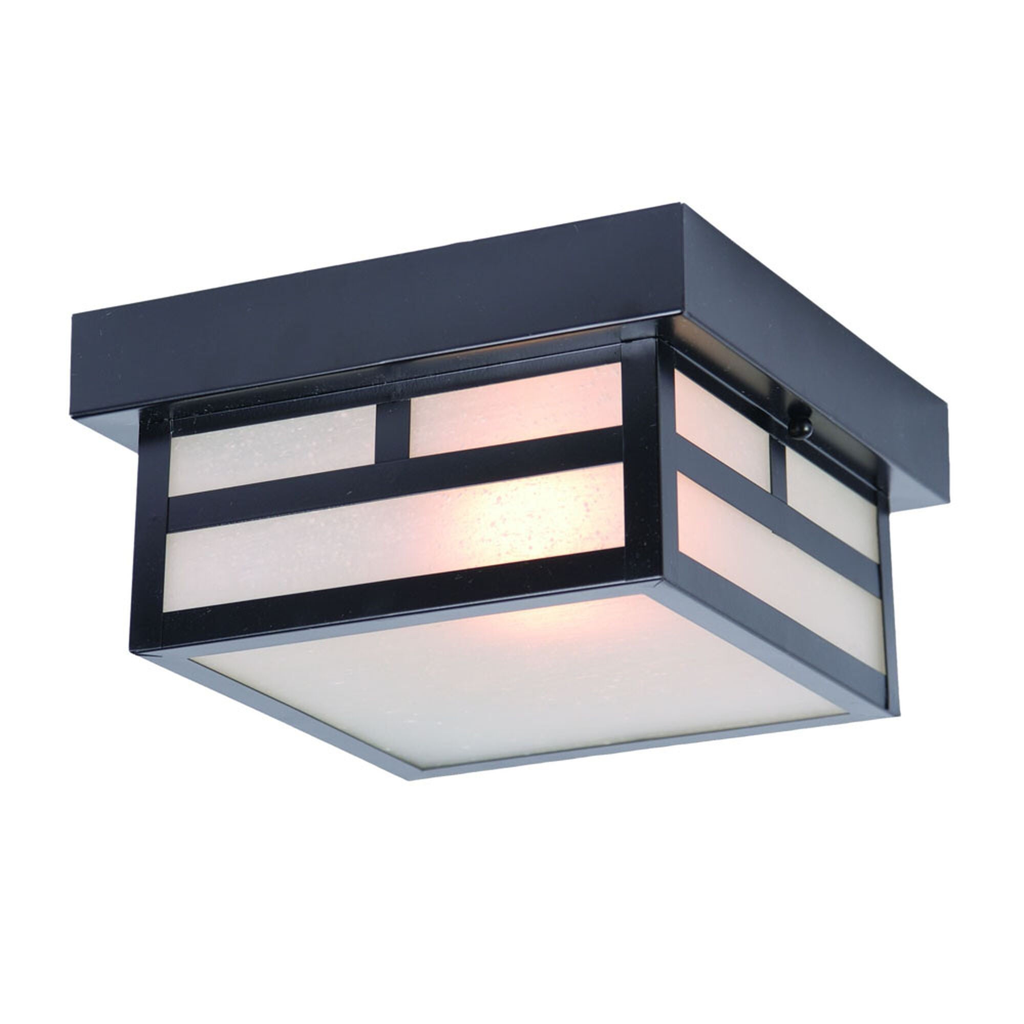 Shown in Matte Black finish and Frosted glass and Frosted Glass Panes shade