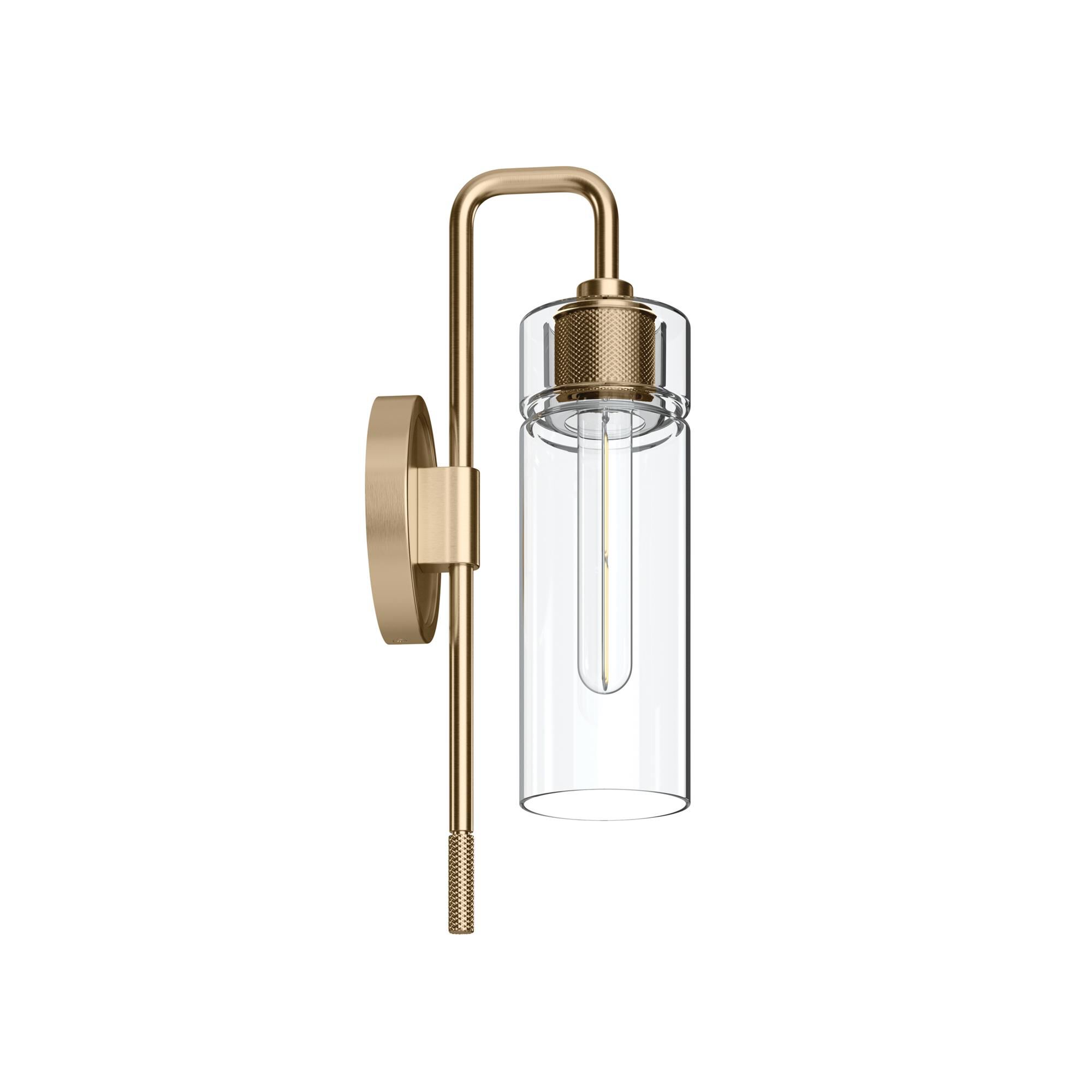 Shown in Champagne Bronze finish and Clear glass