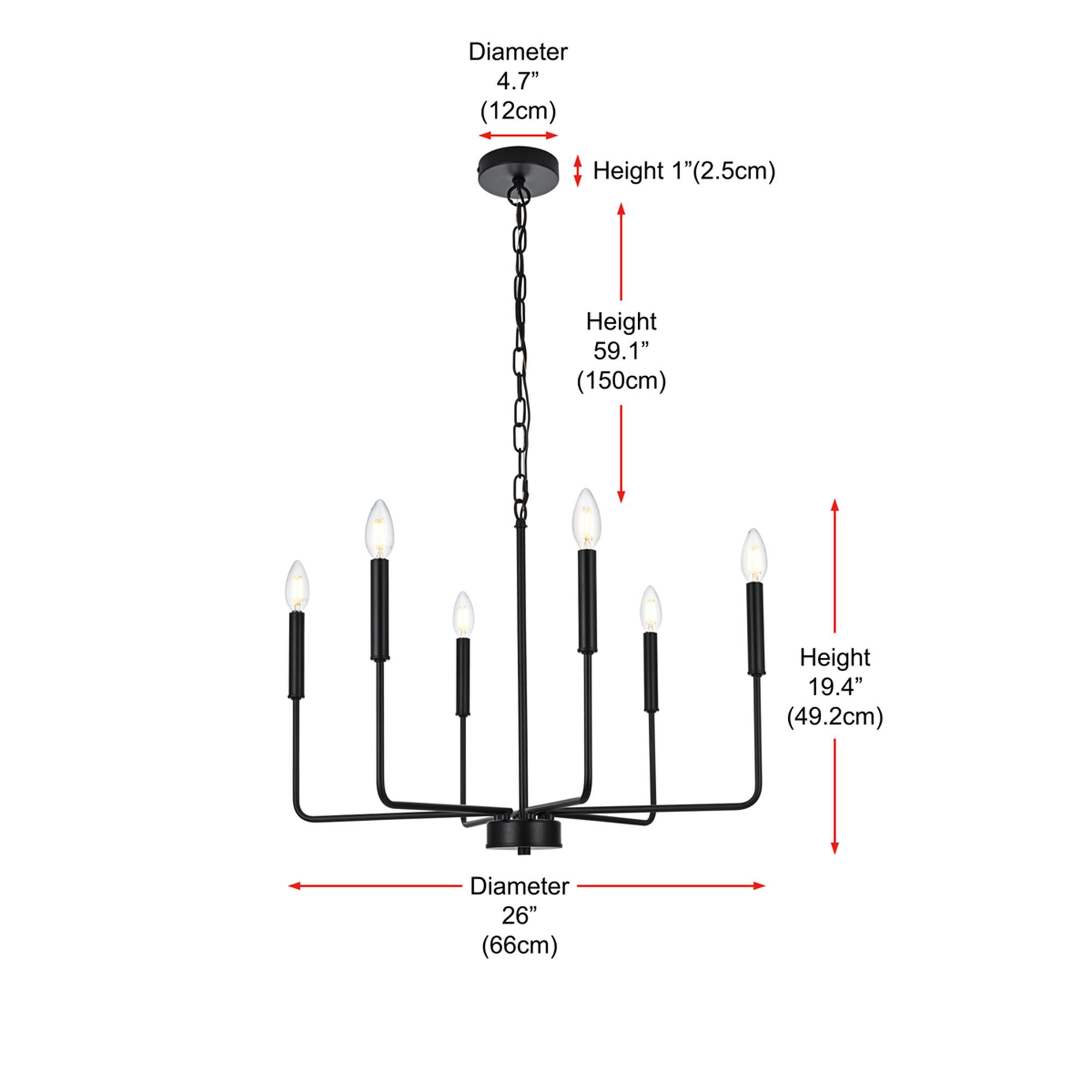 Willa 26 Inch Chandelier by Elegant Lighting