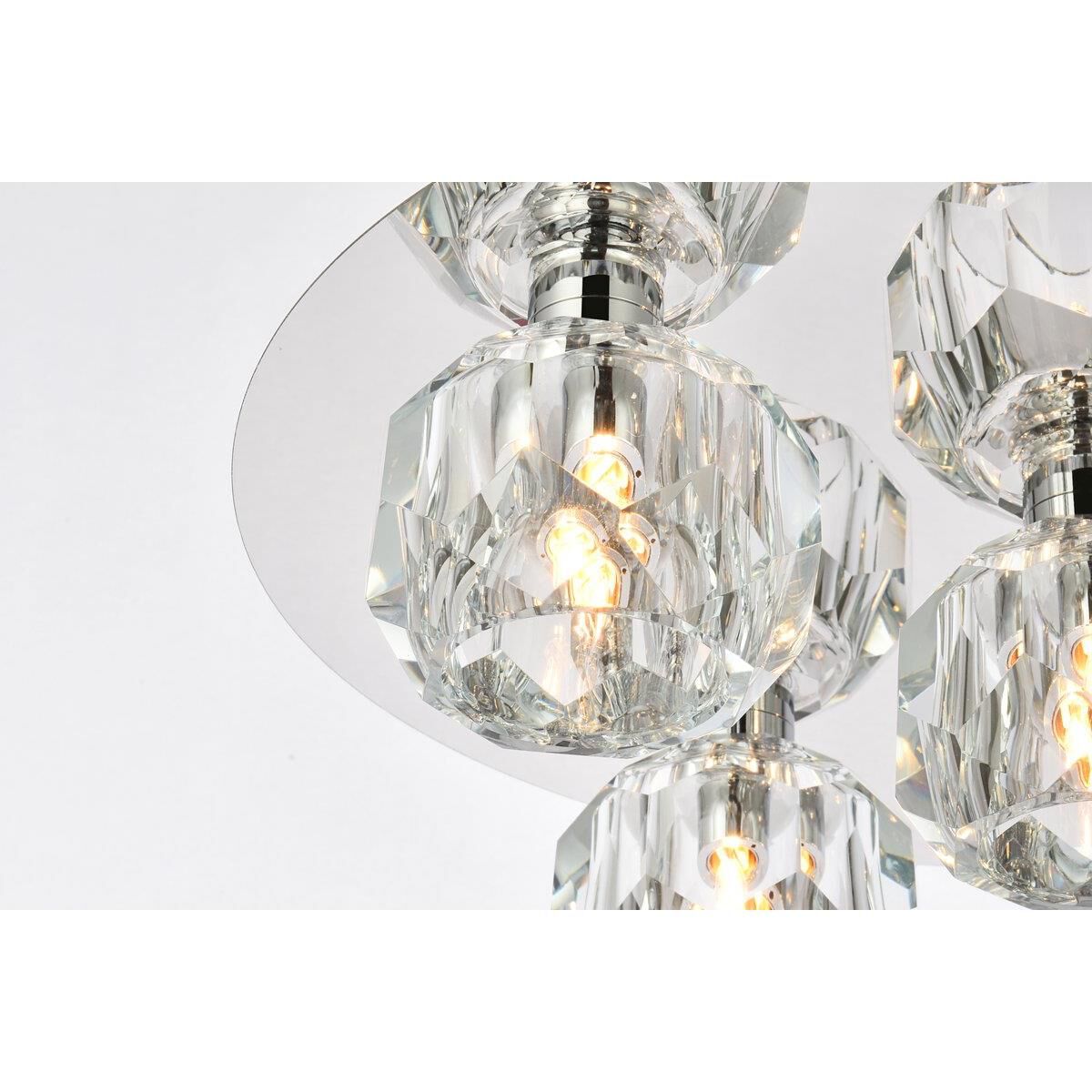 Shown in Chrome  finish and RC Clear crystal and Clear glass