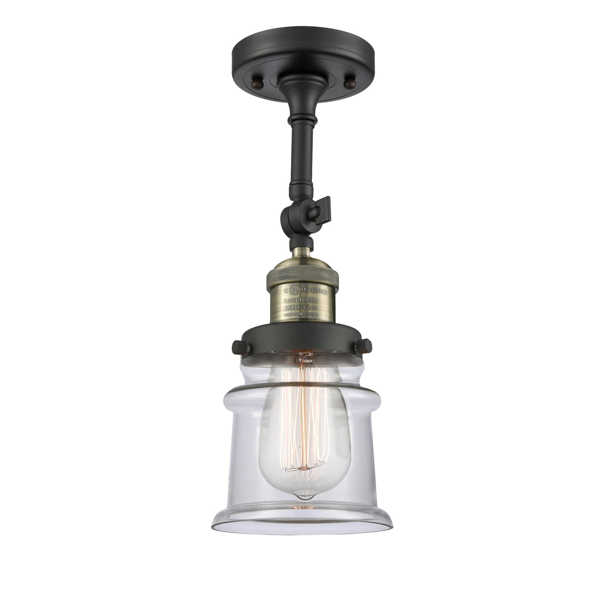 Shown in Black Antique Brass finish and Clear glass and None accent