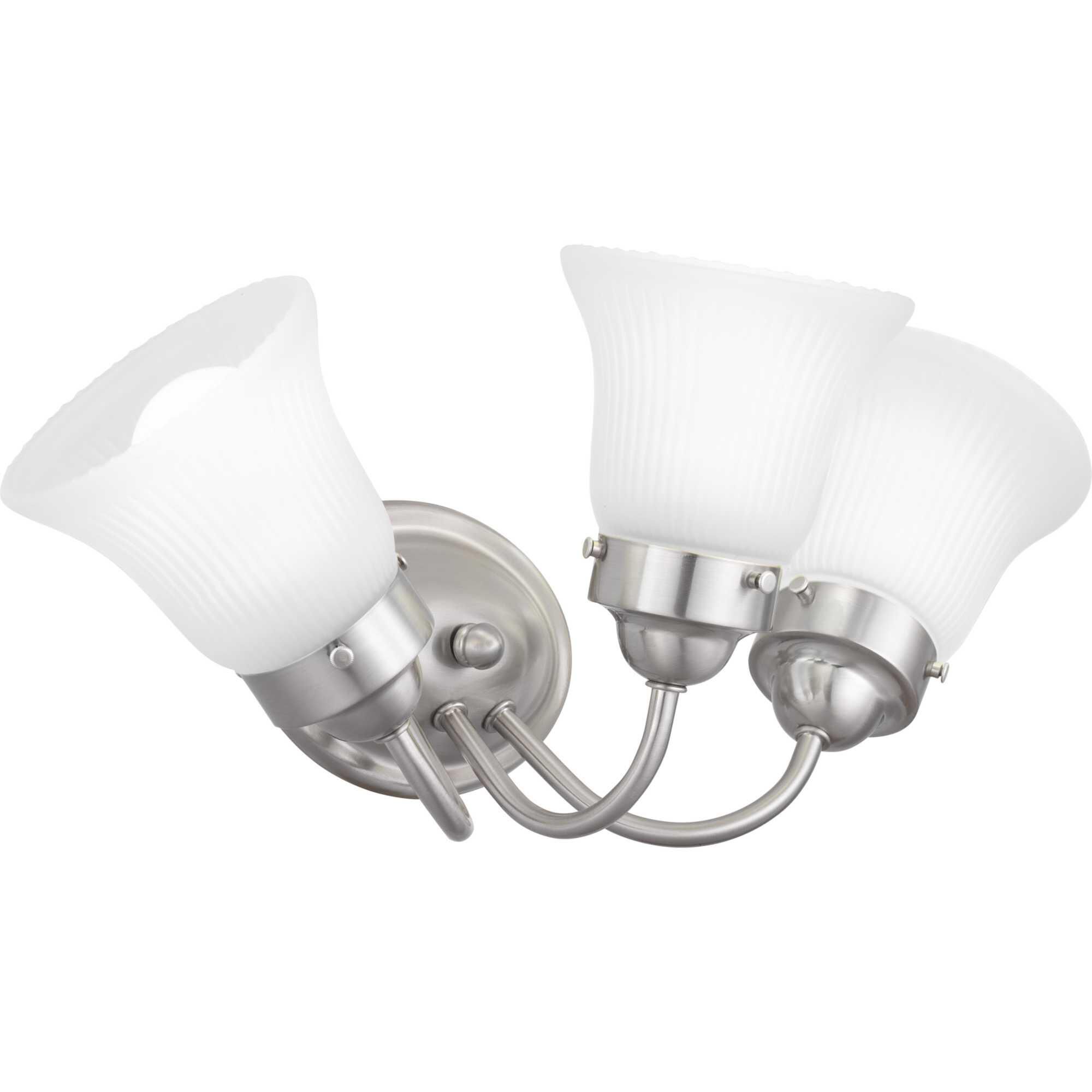 Fluted Glass 16 Inch 3 Light Bath Vanity Light by Progress Lighting