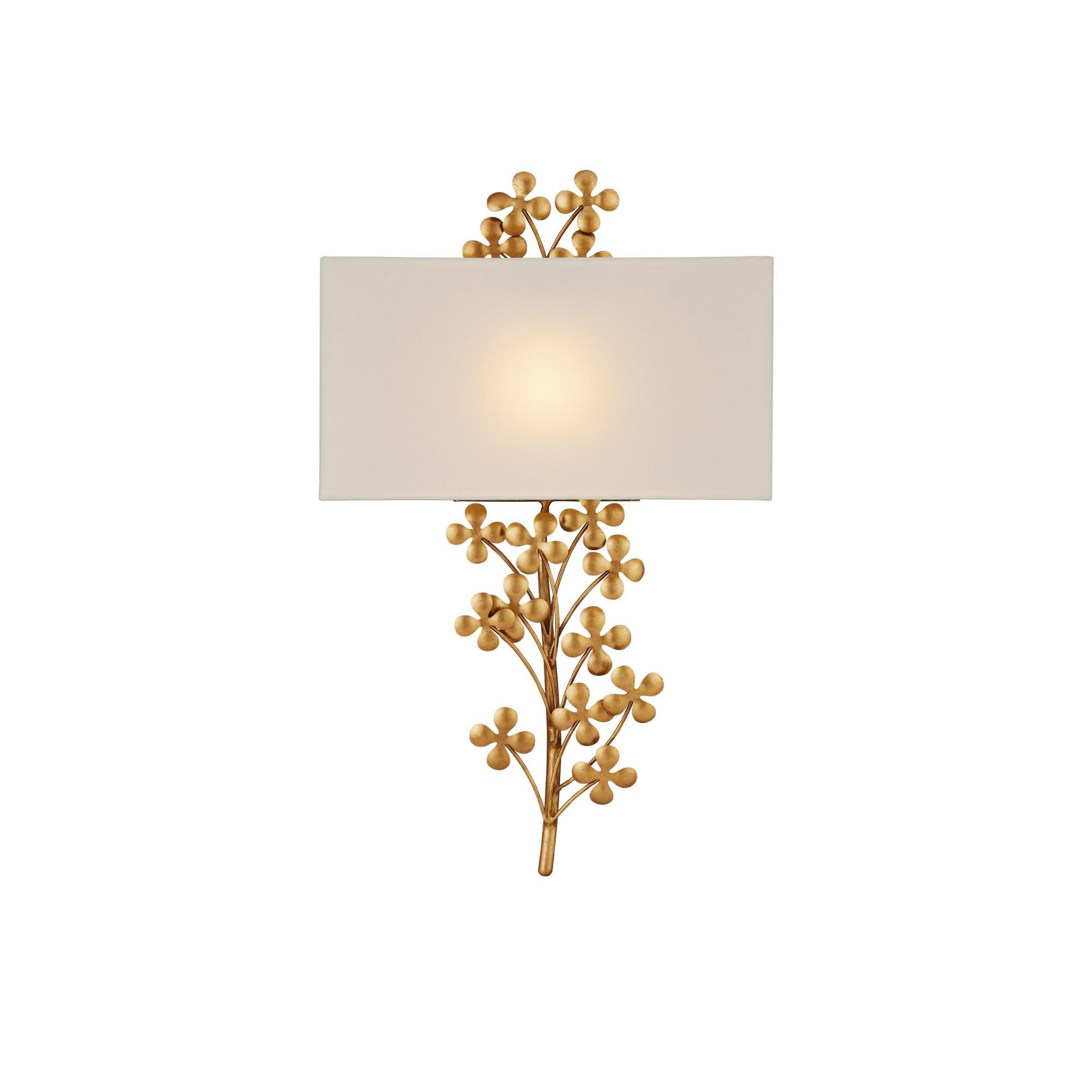 Cloverfield 15 Inch Wall Sconce by Currey and Company