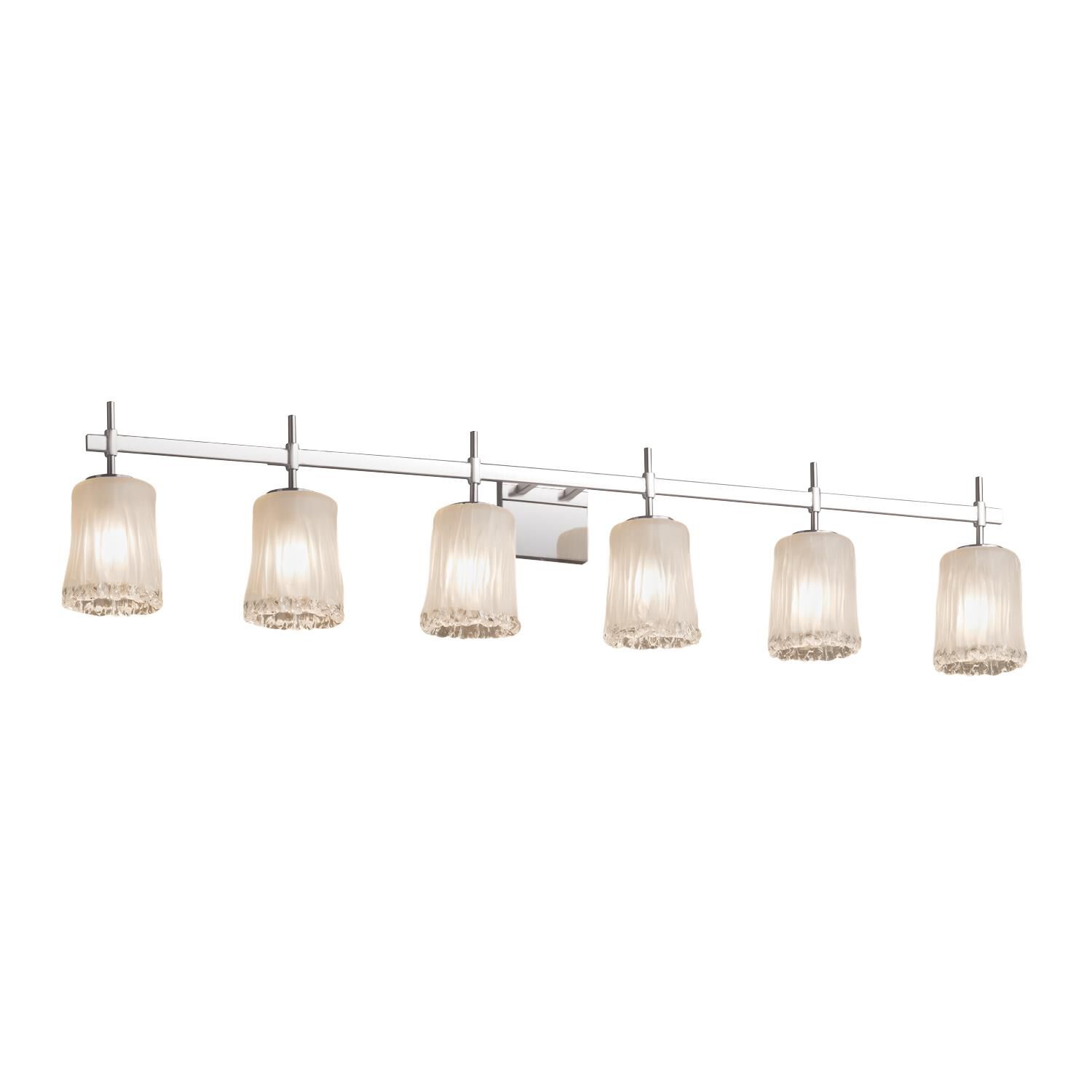 Veneto Luce 50 Inch 6 Light Bath Vanity Light by Justice Design Group