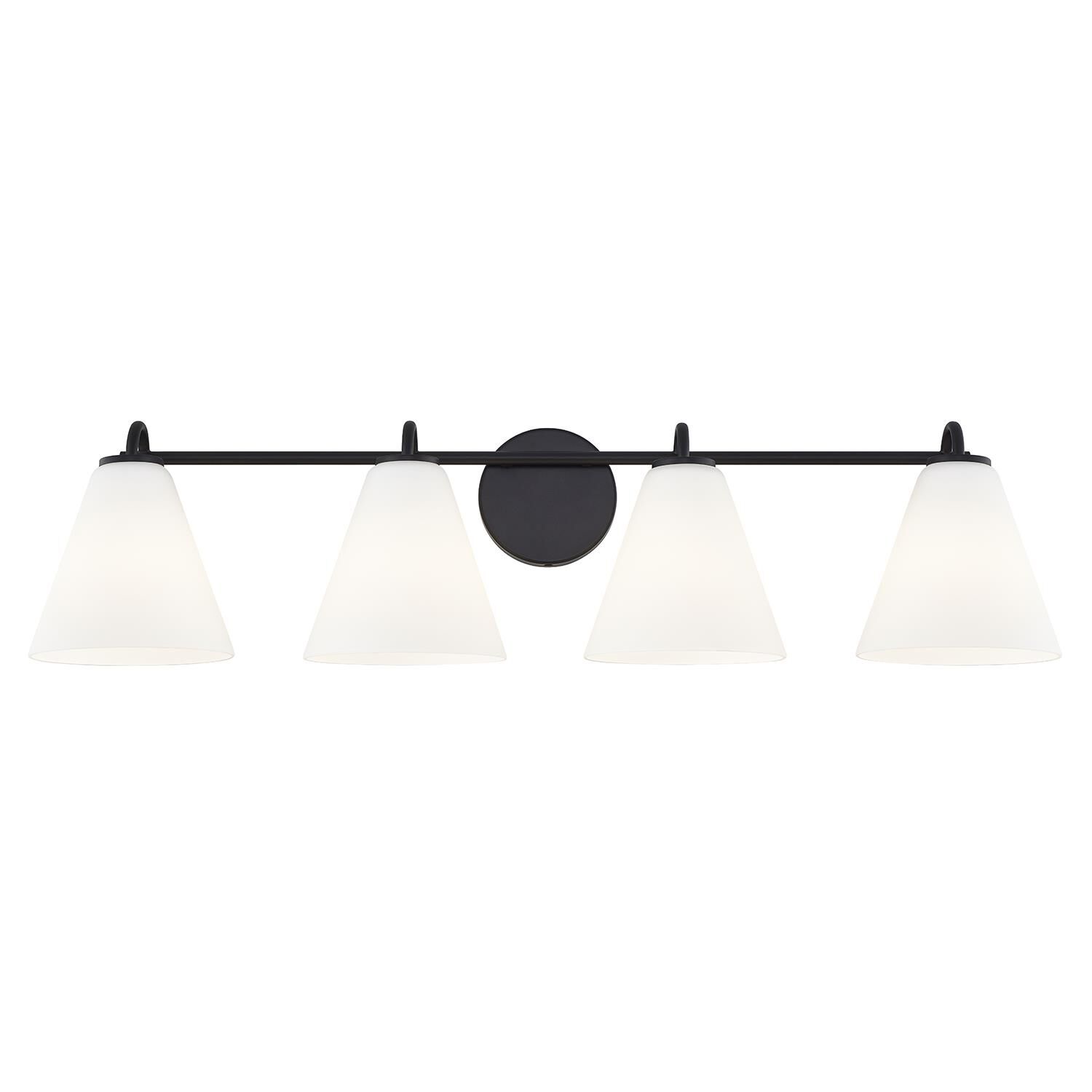 Shown in Matte Black finish and Opal glass