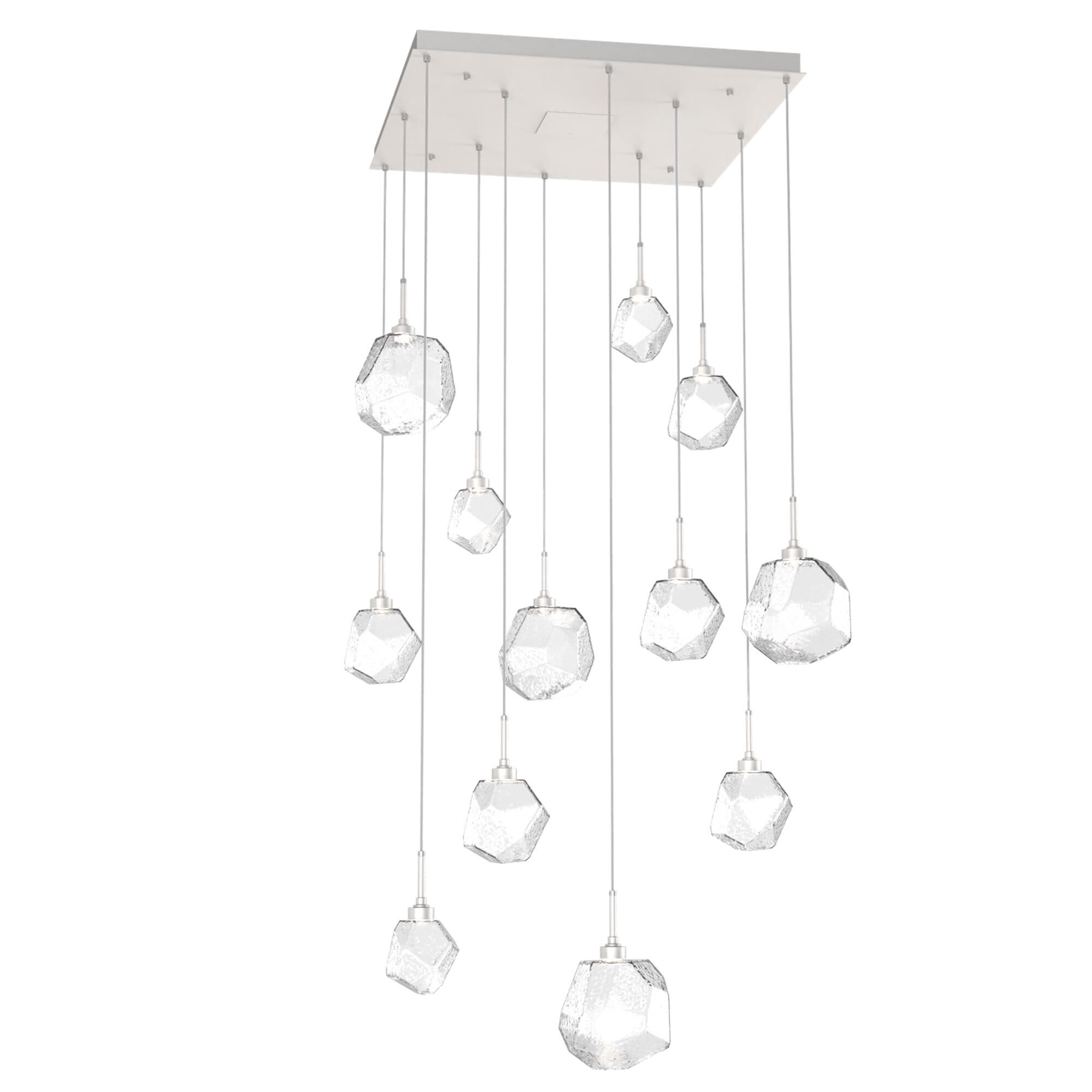 Shown in Metallic Beige Silver finish and Clear glass
