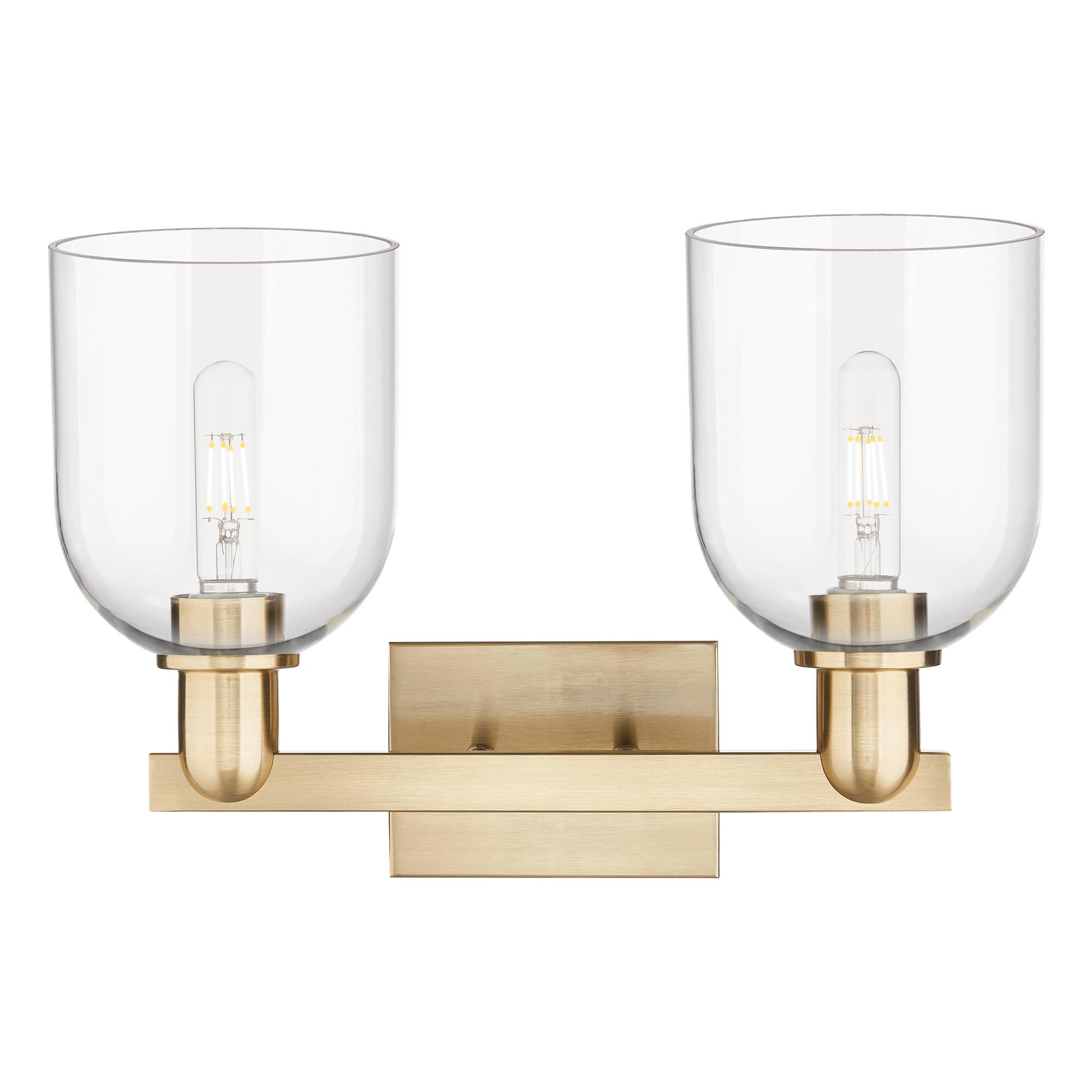 Shown in Champagne Bronze finish and Clear glass