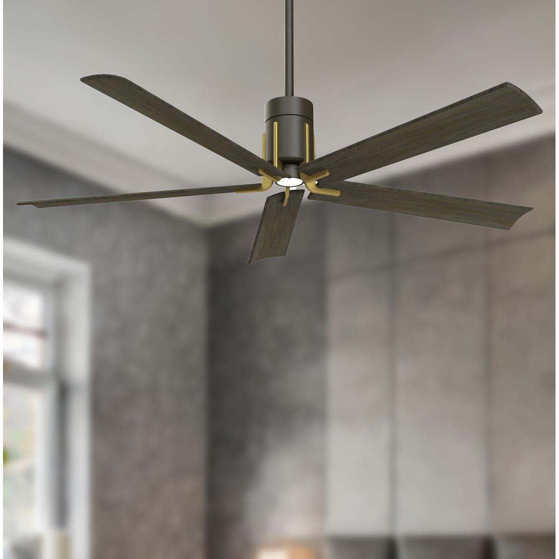 Clean 60 Inch Ceiling Fan with Light Kit by Minka Aire