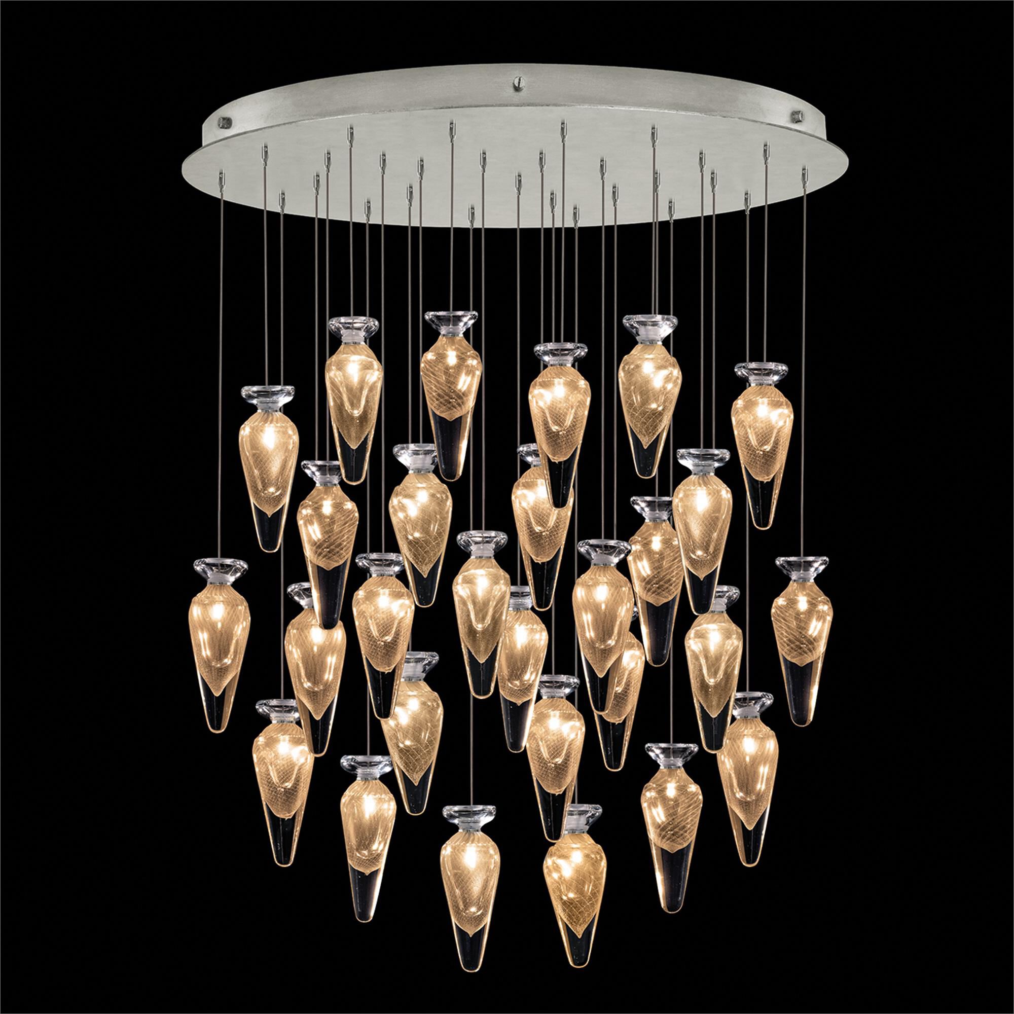 Shown in Silver finish and Gold Tear glass