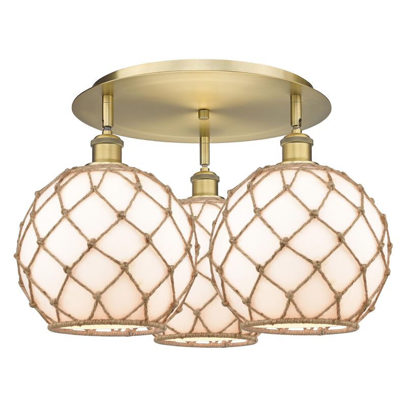 Bruno Marashlian Farmhouse Rope 22 Inch Flush Mount by Innovations Lighting