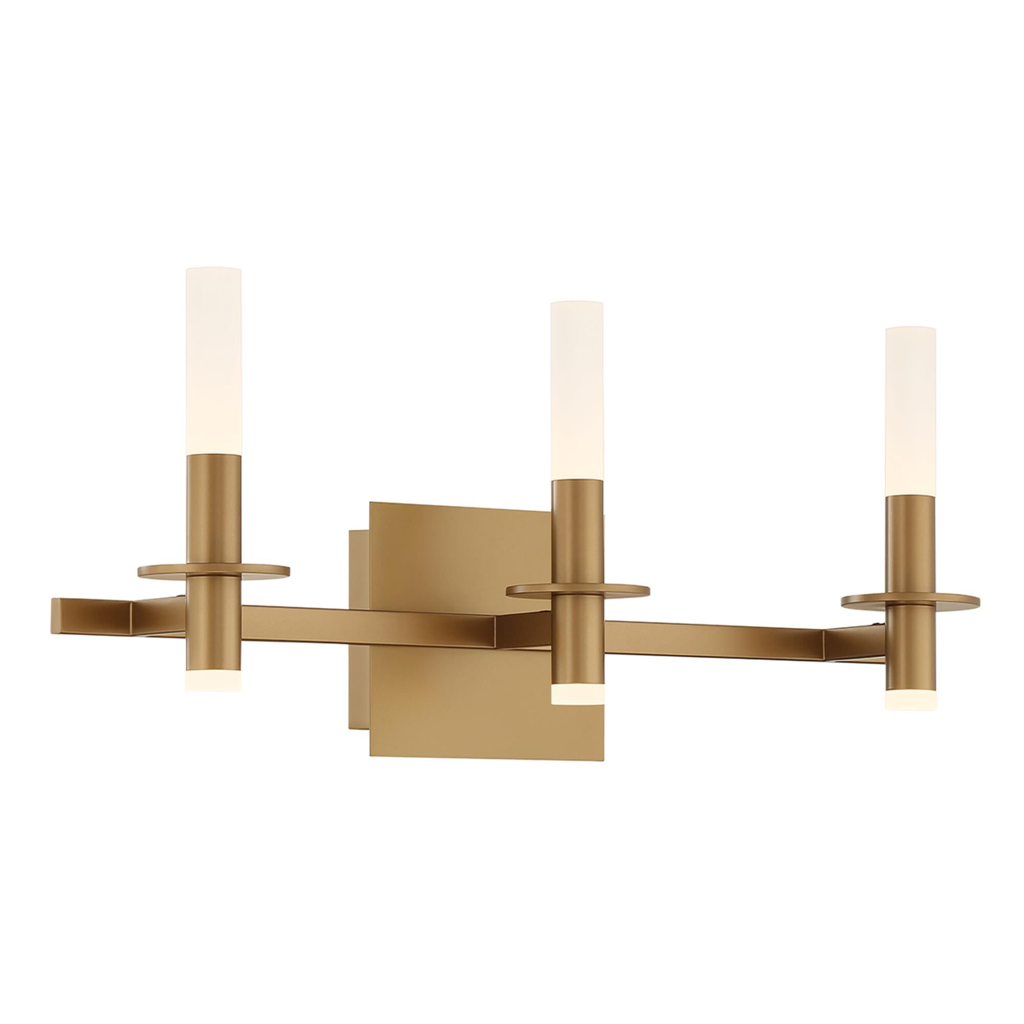 Shown in Gold finish and Frosted White Acrylic glass