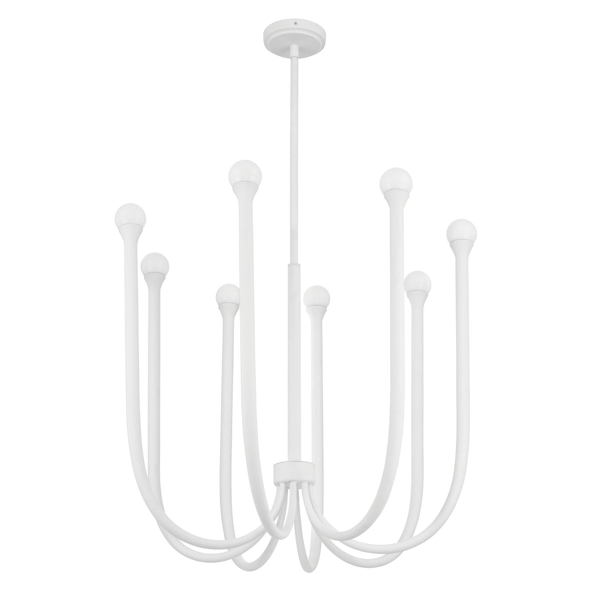 Shown in Plaster White finish and Opal glass