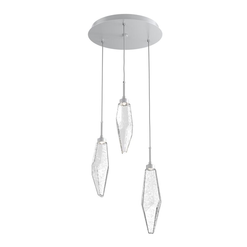 Rock Crystal 17 Inch 3 Light Multi Light Pendant by Hammerton Studio