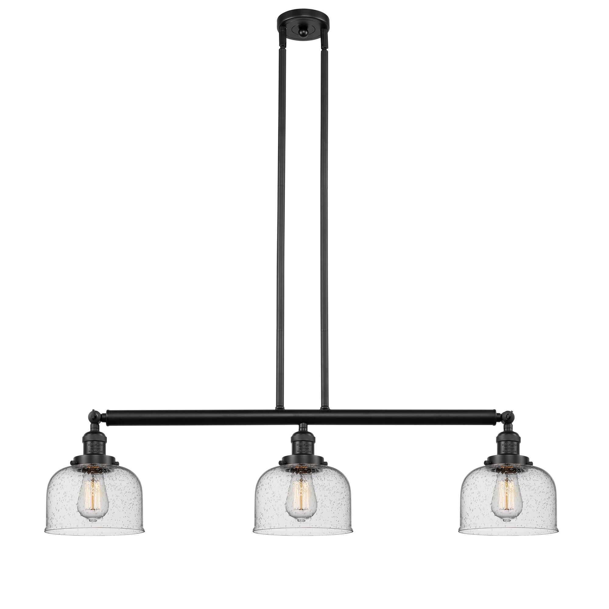 Shown in Oil Rubbed Bronze finish and Seedy glass