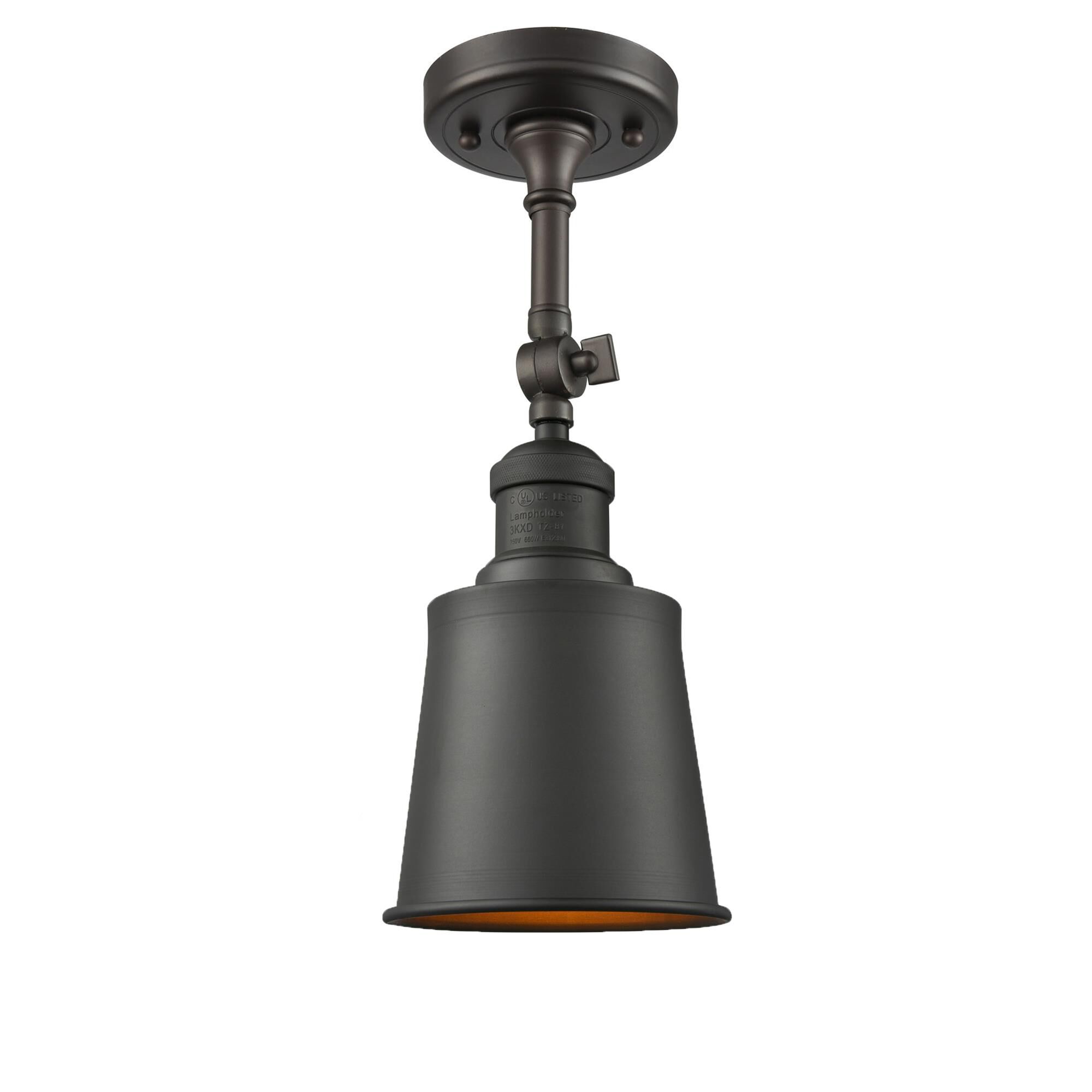 Bruno Marashlian Addison 5 Inch 1 Light Semi Flush Mount by Innovations Lighting
