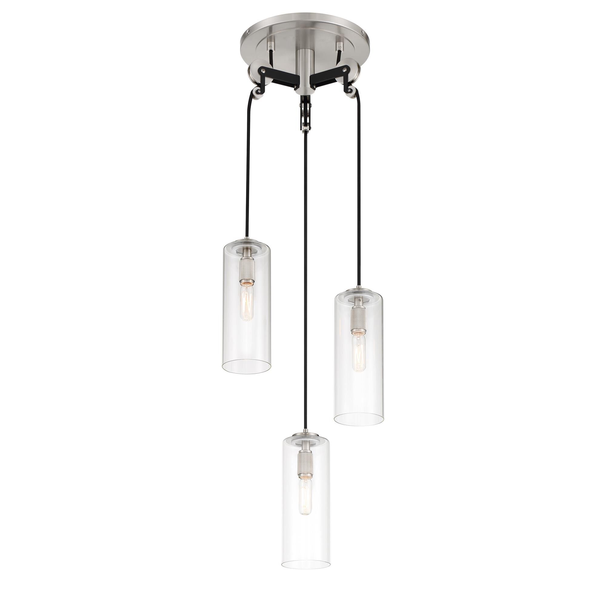 Shown in Coal with Brushed Nickel finish and Clear glass