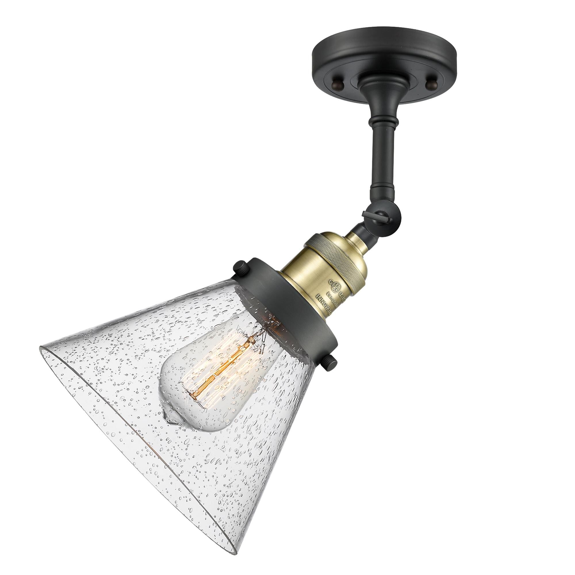 Bruno Marashlian Large Cone 7 Inch 1 Light Semi Flush Mount by Innovations Lighting