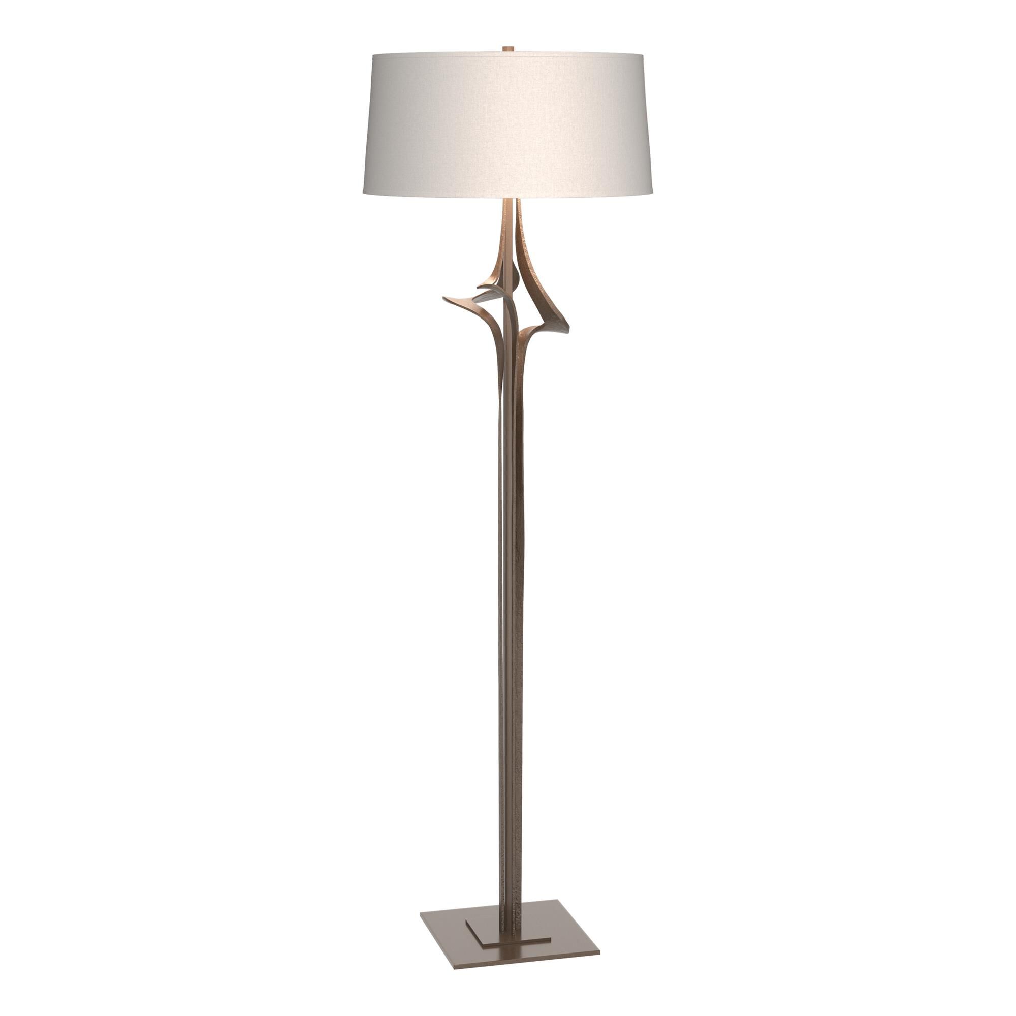 Shown in Bronze finish and Flax shade