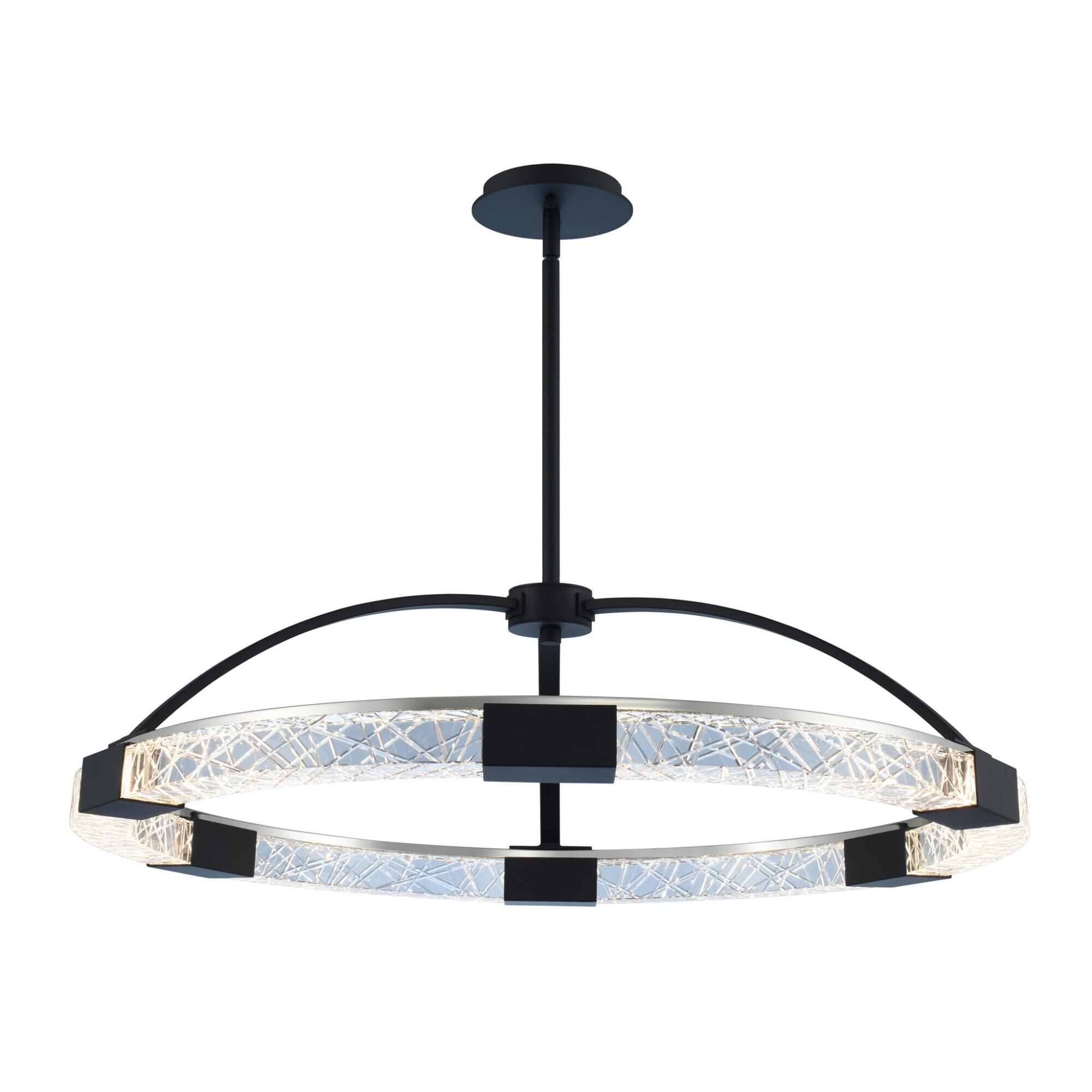 Shown in Matte Black with Polished Nickel finish and Firenze crystal