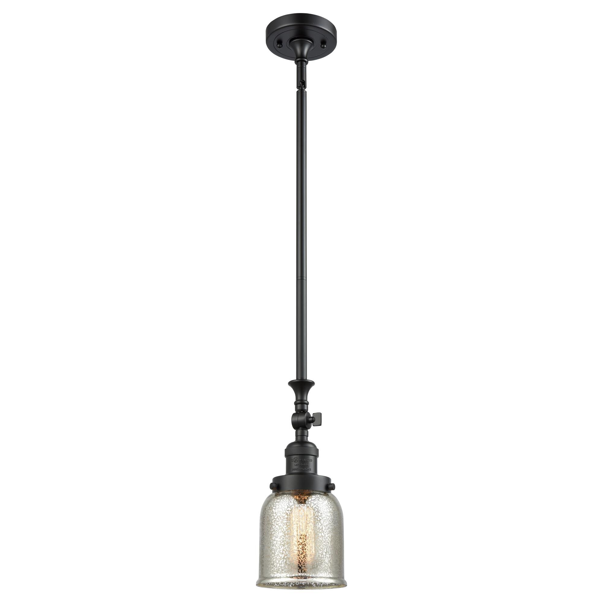 Shown in Matte Black finish and Silver Mercury glass