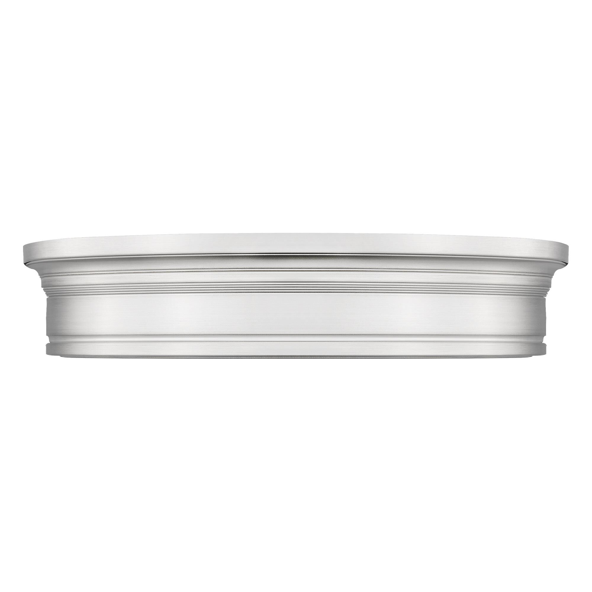 Shown in Brushed Nickel finish and White glass